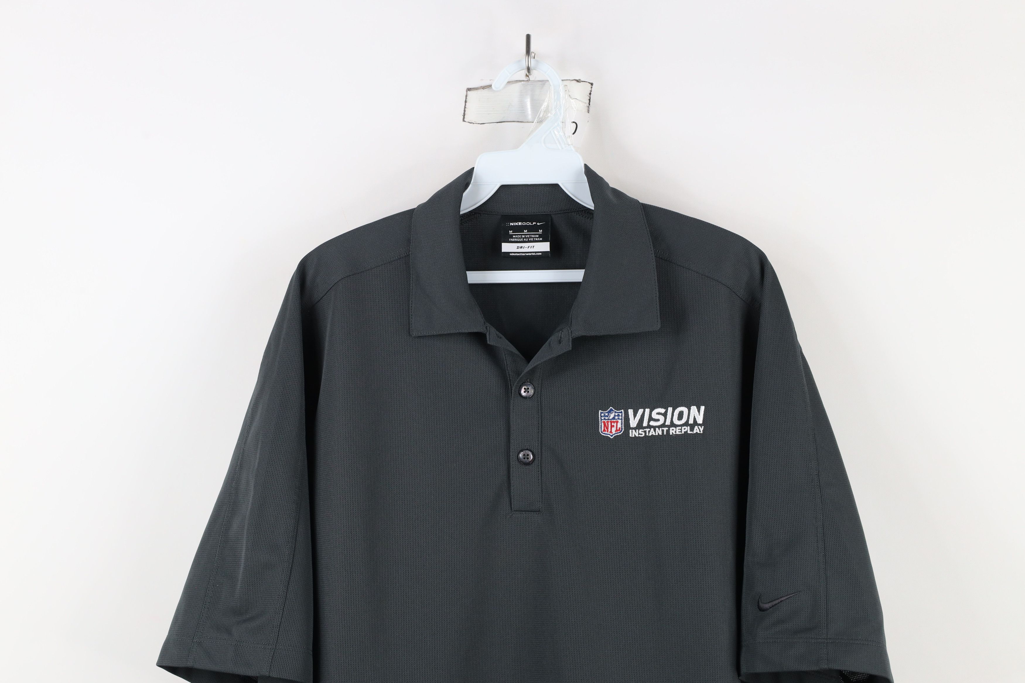 Nike × Vintage Nike NFL Out Vision Instant Replay Collared Polo Shirt Gray Size US M / EU 48-50 / 2 - 2 Thumbnail