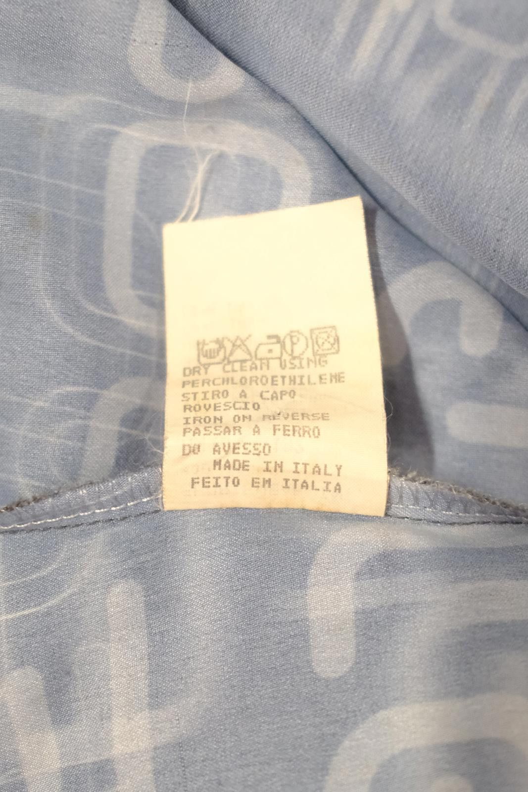 Other 00's Moschino Jeans Text Script Long Sleeve Button-Up Size L / US 10 / IT 46 - 8 Thumbnail