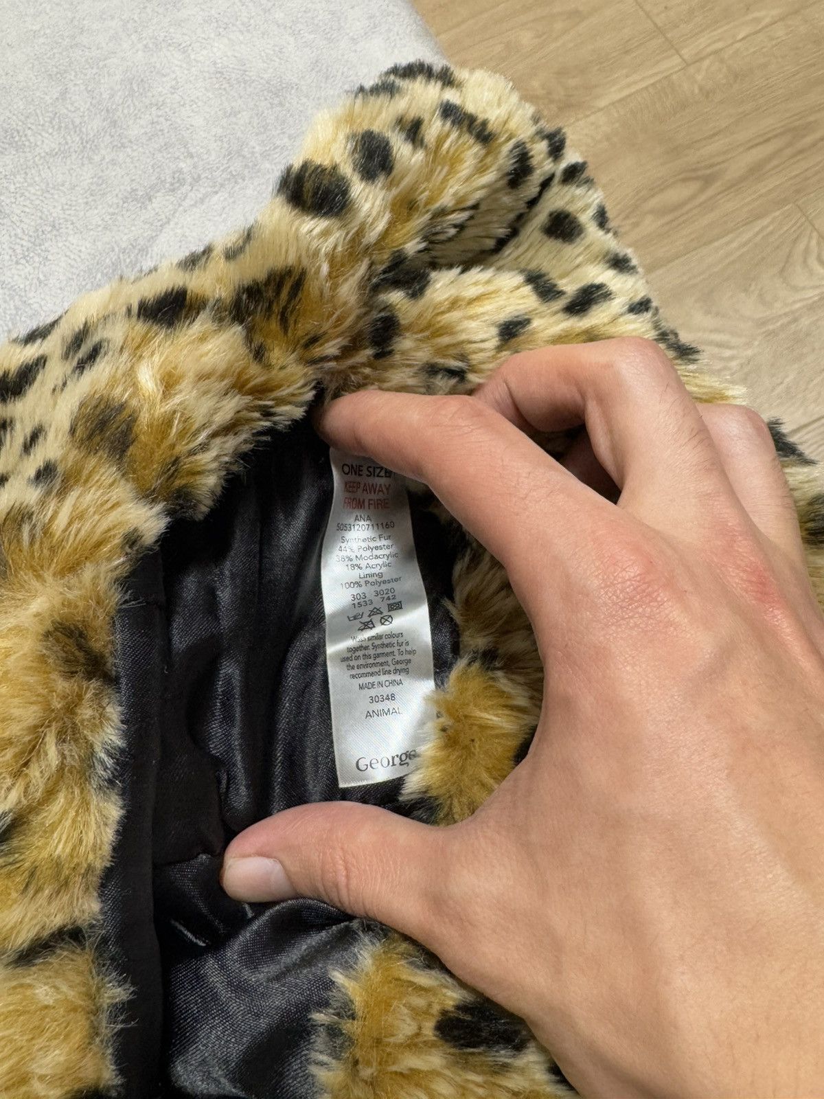 Japanese Brand × Vintage Vintage Y2K leopard fuzzy fur ushanka hat punk Japanese Size ONE SIZE - 8 Thumbnail