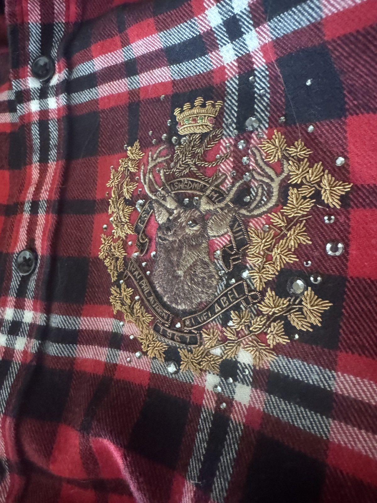 Ralph Lauren Silk Blend Embroidered Flannel Size L / US 10 / IT 46 - 4 Thumbnail