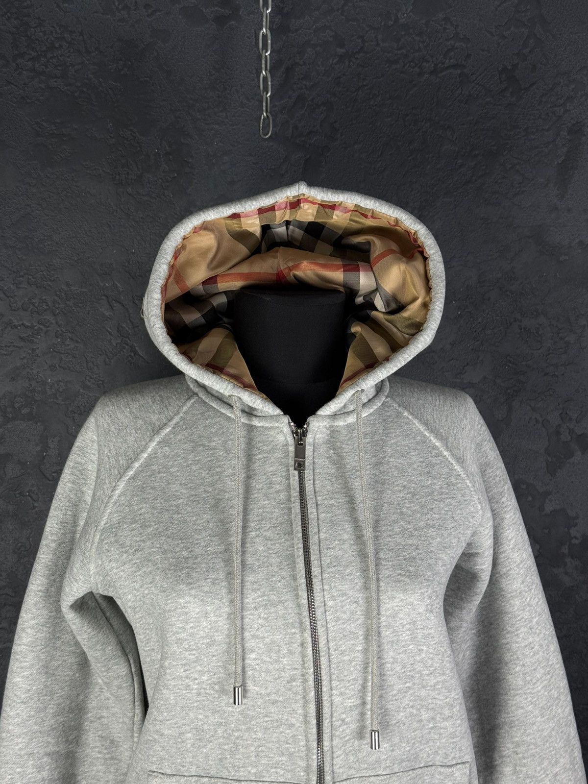 Burberry Burberry Women's Grey Zip Up Hoodie Sweatshirt Size M / US 6-8 / IT 42-44 - 3 Thumbnail