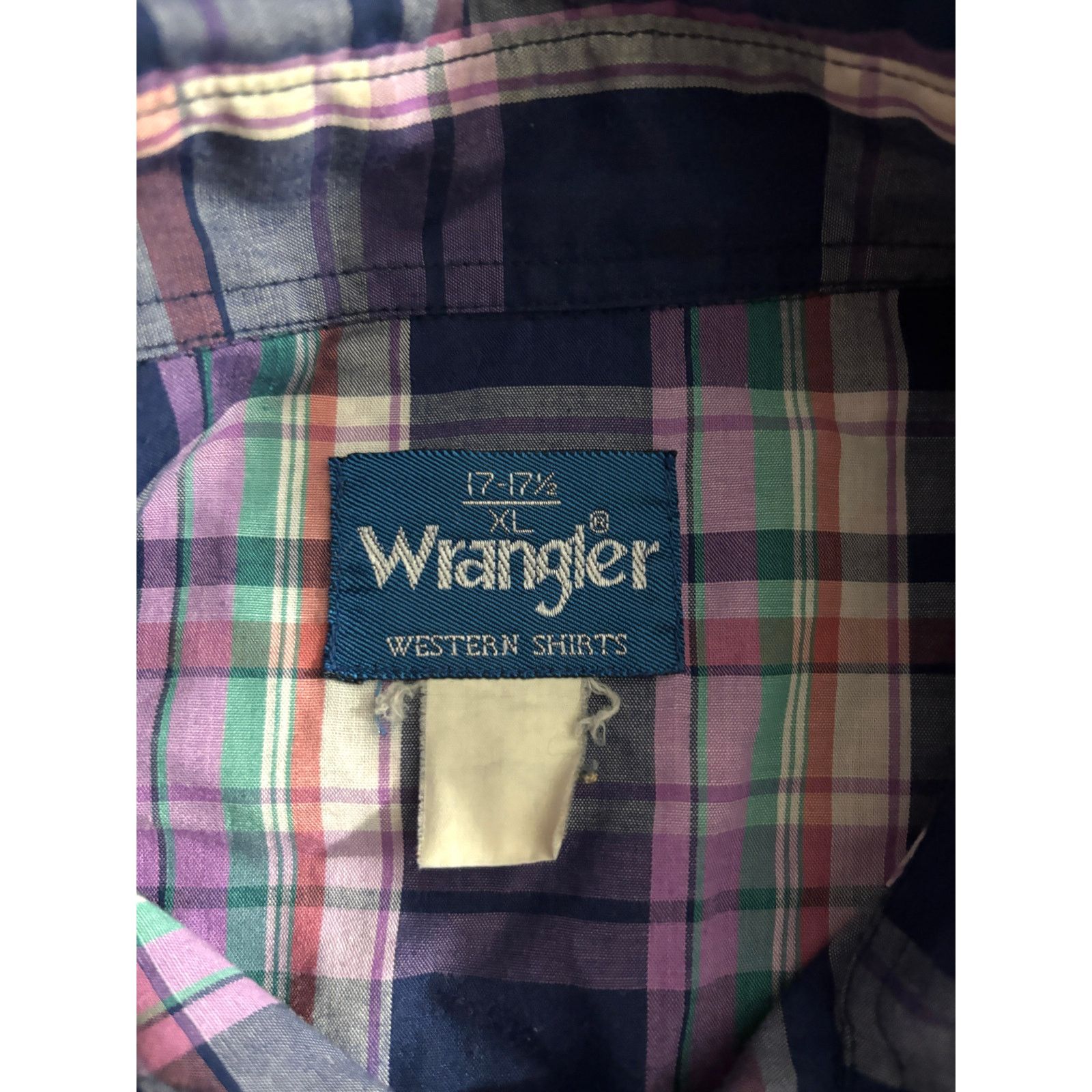 Wrangler Vintage Wrangler Western Pearl Snap Shirt Mens XL Plaid Size US XL / EU 56 / 4 - 12 Thumbnail