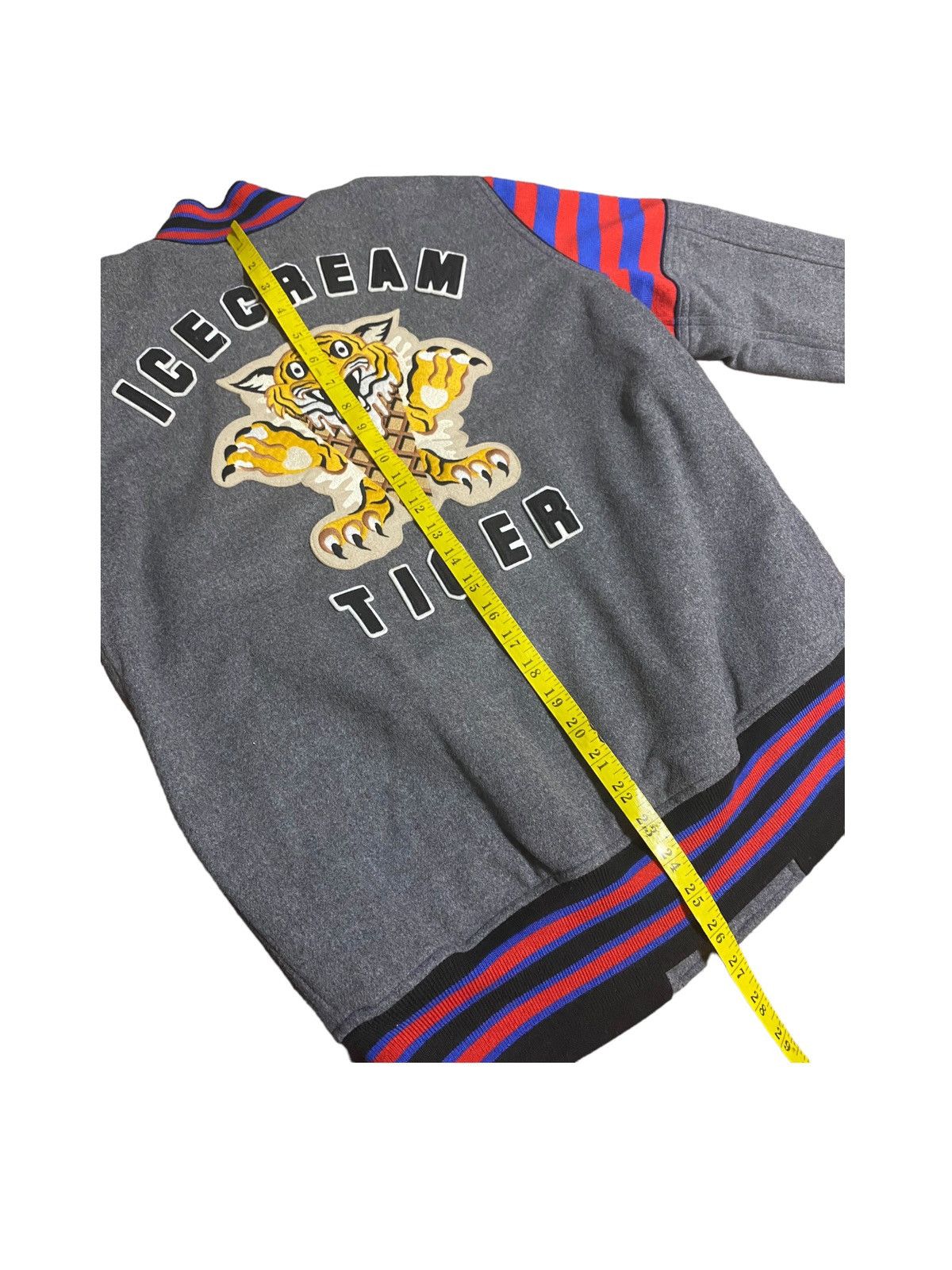 Billionaire Boys Club BBC Ice Cream OG Wool Varsity Jacket Gray Size US S / EU 44-46 / 1 - 5 Thumbnail