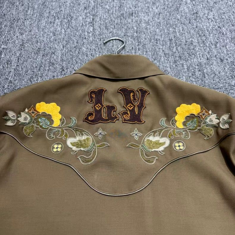Louis Vuitton Louis Vuitton Fei Dong Floral Alphabet Embroidered Shirt 25 Size US XL / EU 56 / 4 - 4 Thumbnail