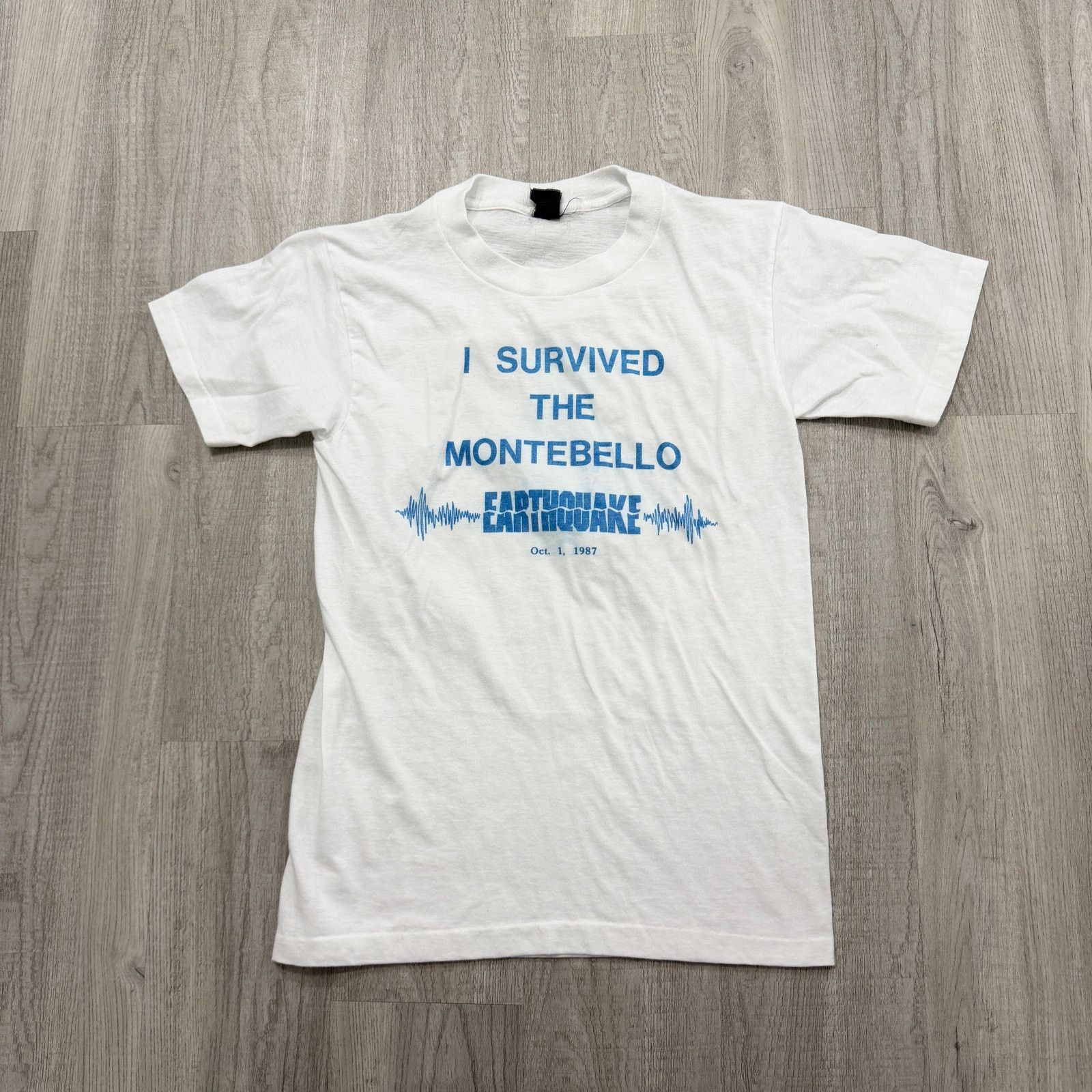 Vintage Vintage I Survived The Montebello Earthquake Shirt Medium Size US M / EU 48-50 / 2 - 2 Thumbnail