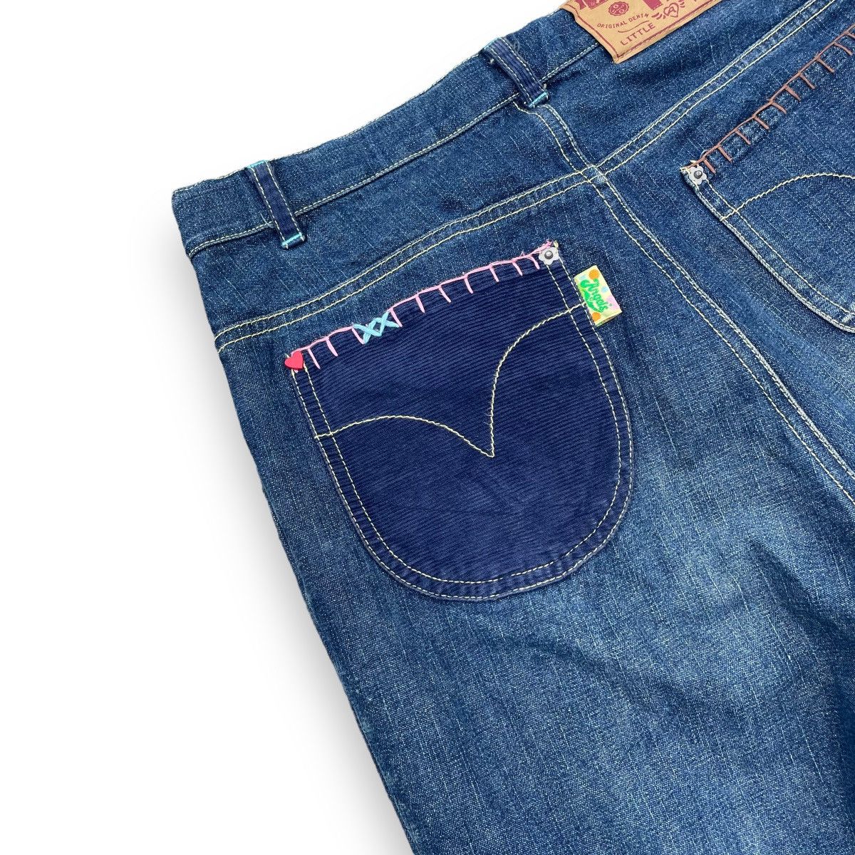 Angel Blue × Hysteric Glamour × Japanese Brand ANGEL BLUE CORDUROY POCKET PATCHWORK DENIM PANTS Size 28" / US 6 / IT 42 - 16 Thumbnail