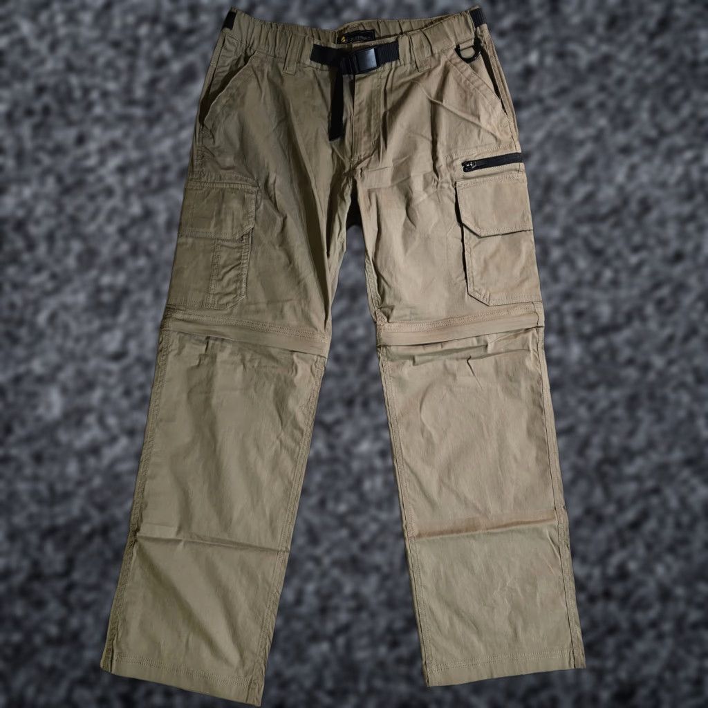 Vintage BC Clothing Classic Convertible Cargo Hiking Pants Khaki Men's Medium 34x30 Size Medium Cargo Pocket Zipper 4-Season Vintage No Size US 31 - 1 Thumbnail