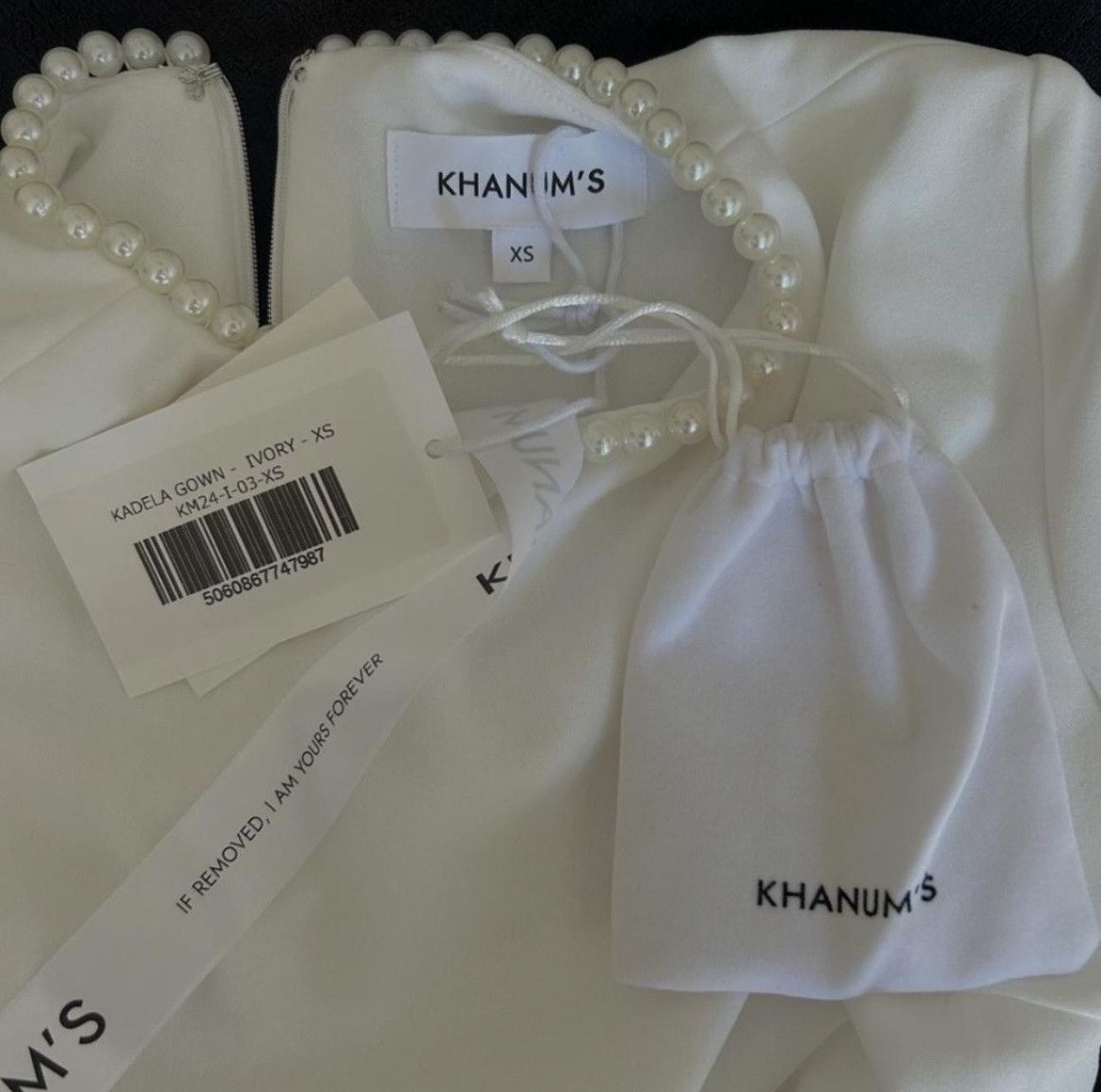 Other Khanums Kadela Ivory Long Sleeve Maxi Gown (BNWT) Size XS / US 0-2 / IT 36-38 - 7 Thumbnail