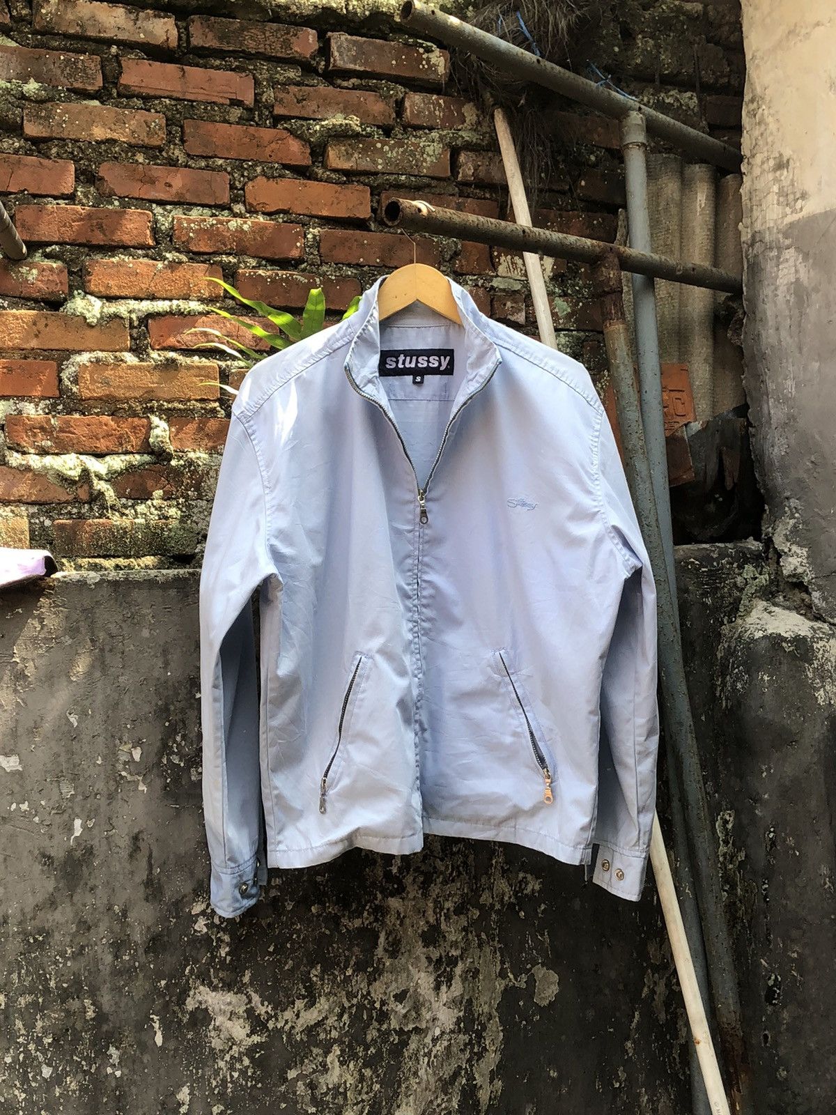 Stussy × Vintage Work jacket stussy 90s baby blue Size US L / EU 52-54 / 3 - 3 Thumbnail