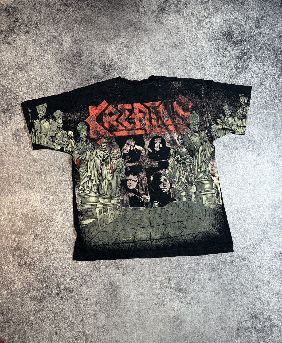 Band Tees × Vintage Vintage Kreator Full Print T-shirt Rock Metal 90s Rare XL Size US L / EU 52-54 / 3 - 4 Thumbnail
