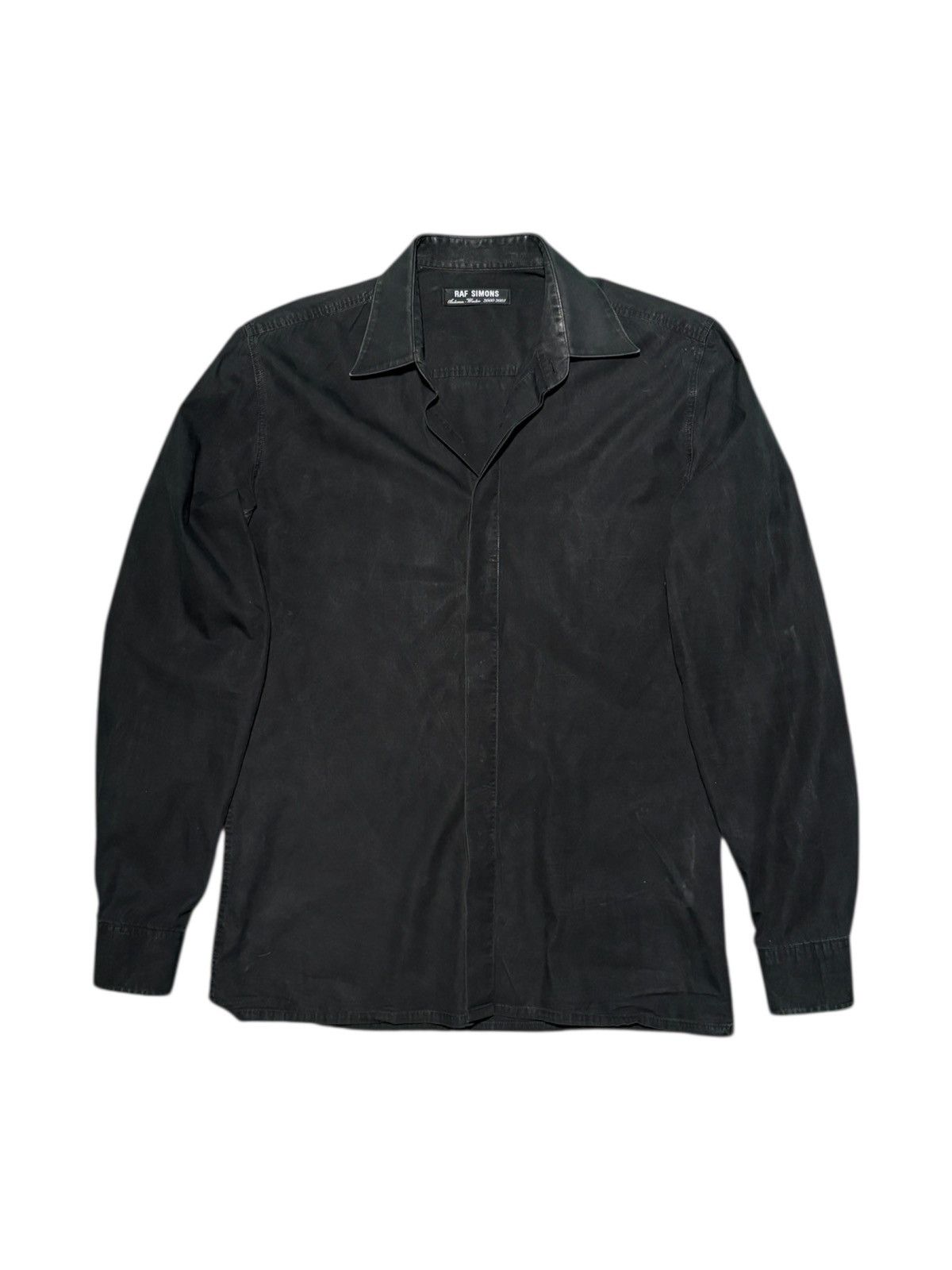 Raf Simons RARE 2000-2001 Autumn Winter Raf Simons Black Dress Shirt Size US M / EU 48-50 / 2 - 1 Thumbnail