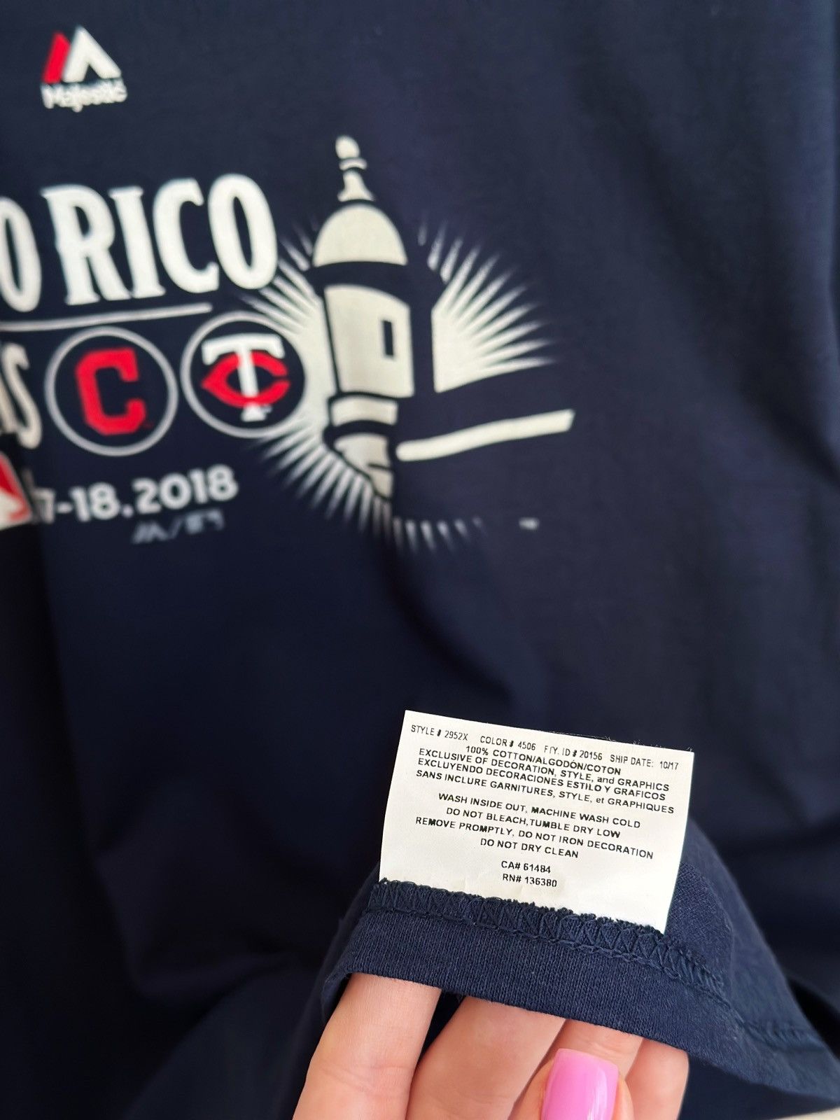 MLB × Majestic × Vintage Majestic MLB Puerto Rico Series T-Shirt Navy Size US M / EU 48-50 / 2 - 10 Thumbnail