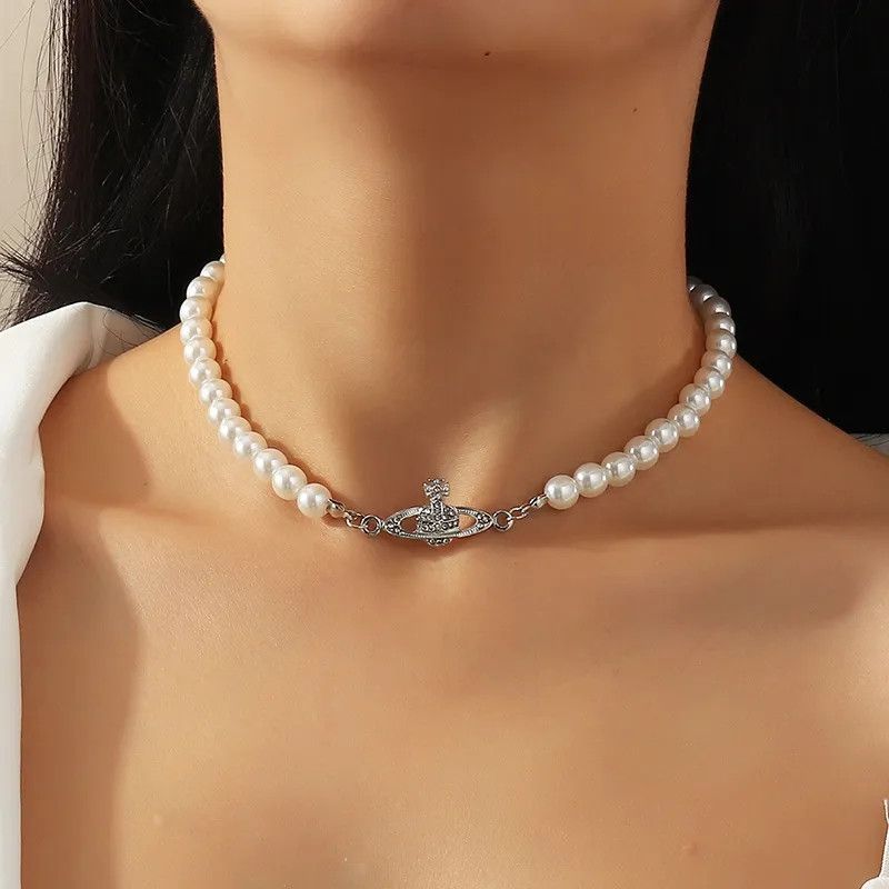 Vintage Saturn Pearl Necklace Size ONE SIZE - 3 Thumbnail