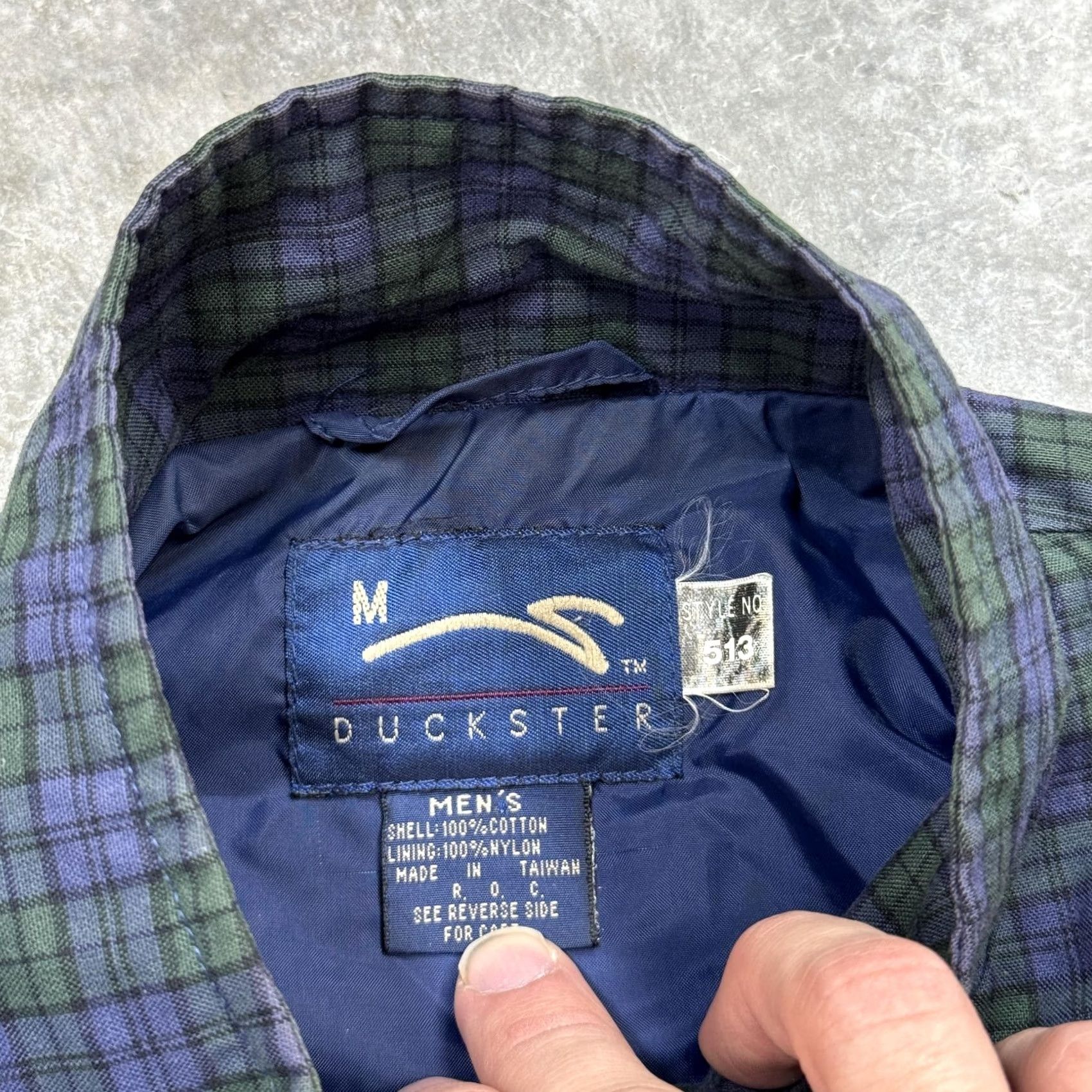Vintage Duckster Jacket Mens M Green Plaid Full Zip The Summit Country Club 513 Windbreaker Casual Golf Preppy Logo Zipper Pockets Size US M / EU 48-50 / 2 - 4 Thumbnail