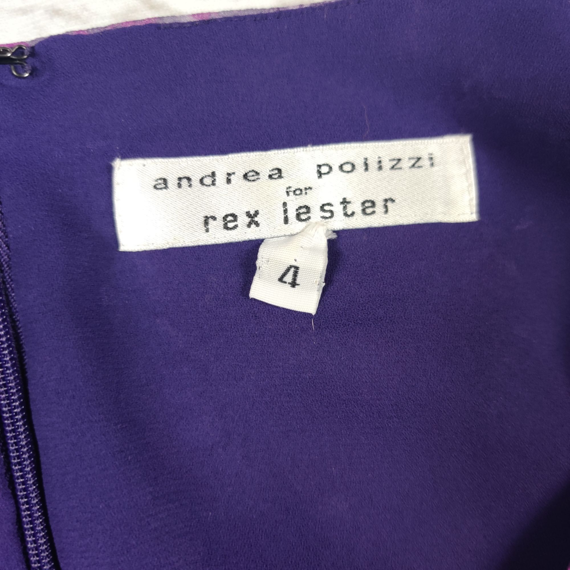 Vintage Andrea Polizzi for Rex Lester 4 Purple Abstract Print Silk S Size S / US 4 / IT 40 - 4 Thumbnail