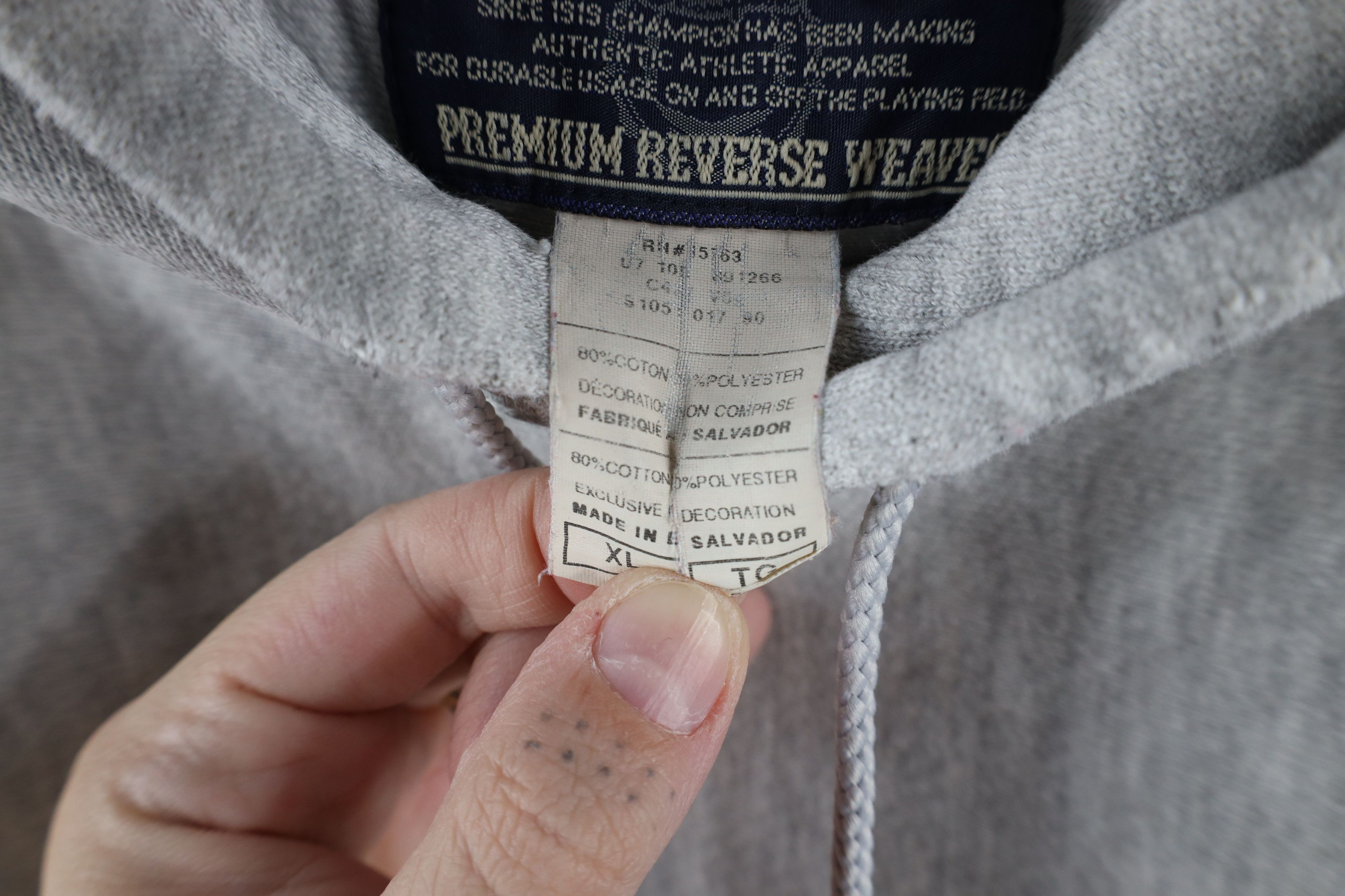 Champion × Vintage Vintage 90s Champion Reverse Weave Heavyweight Hoodie Size US XL / EU 56 / 4 - 13 Thumbnail