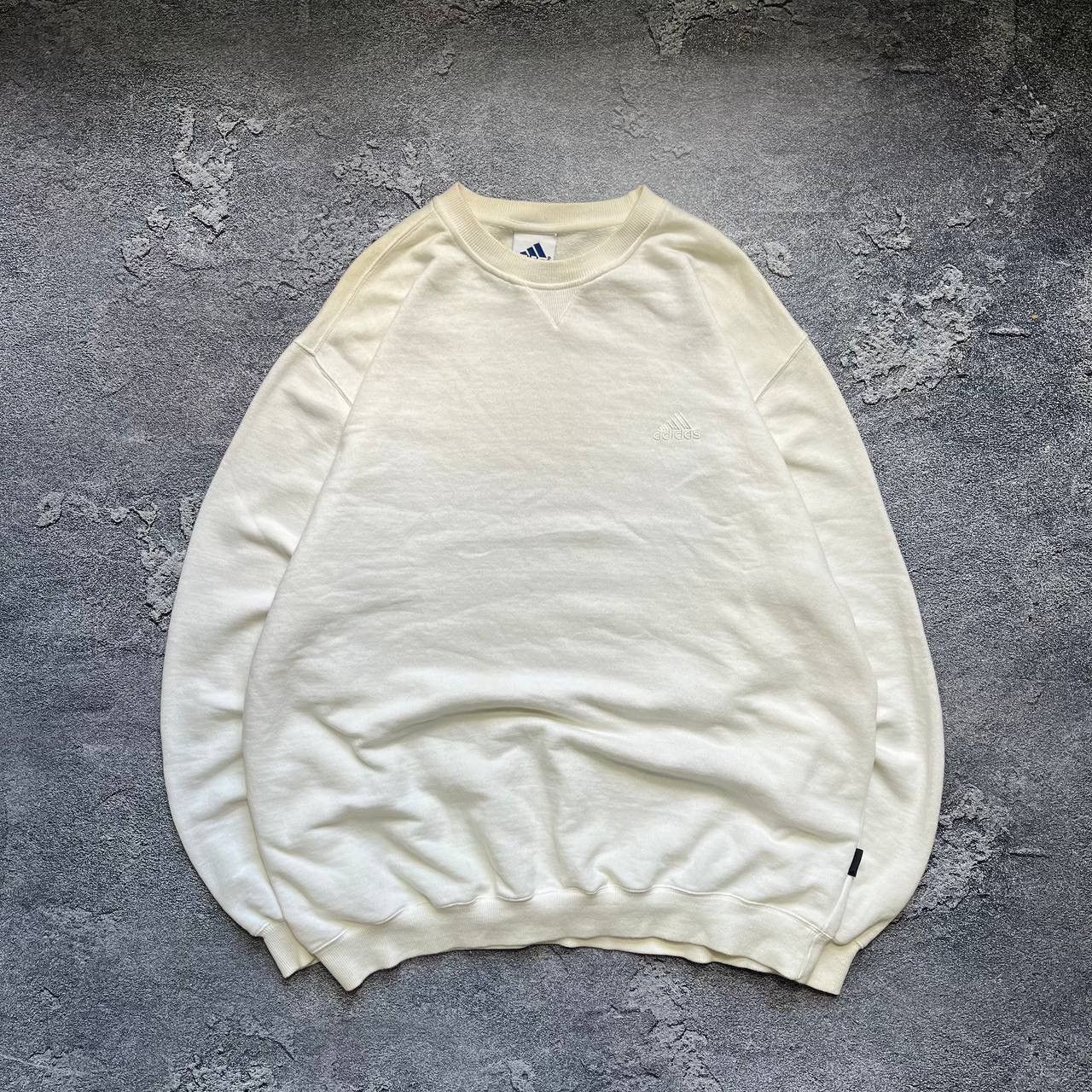 Adidas × Vintage Vintage 90s Adidas Big Logo Boxy Crewneck Sweatshirt Size US XXL / EU 58 / 5 - 1 Thumbnail