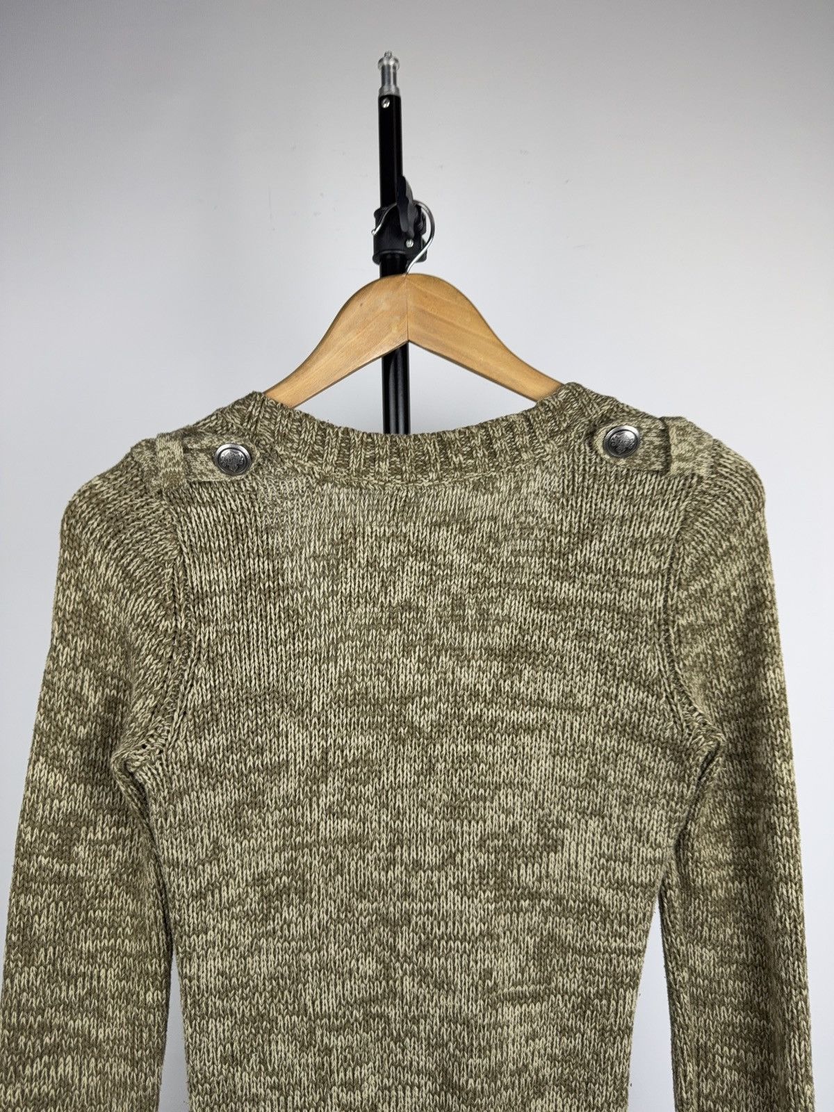 Japanese Brand Avant Garde Japanese 00s Cable Knit Sweater Dress Olive XS Size XS / US 0-2 / IT 36-38 - 9 Thumbnail