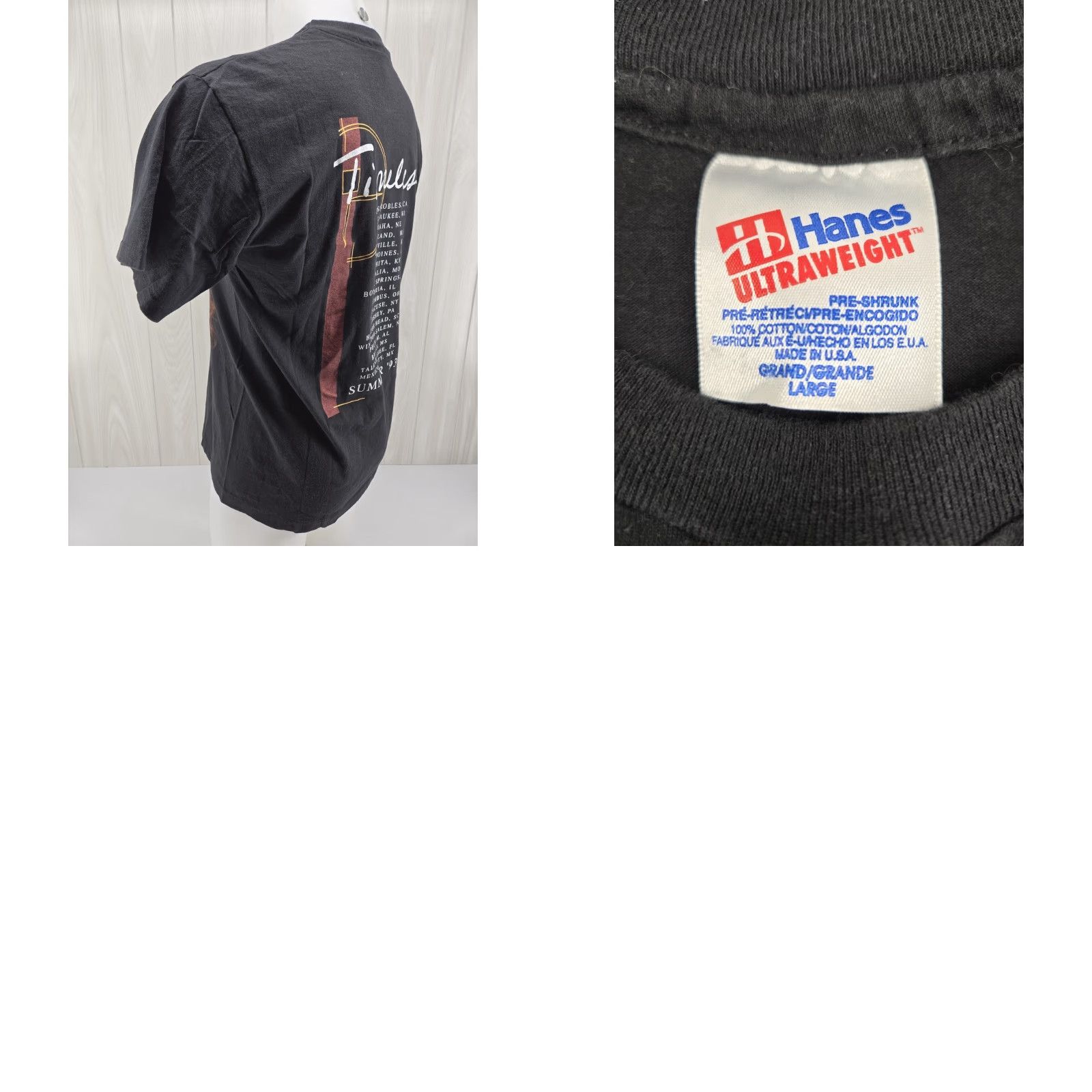 Hanes VINTAGE Michael Bolton 1993 Timeless Tour Shirt Large 90s Hanes Cotton T-Shirt Men Black Short Sleeve Graphic Print Size US L / EU 52-54 / 3 - 9 Thumbnail