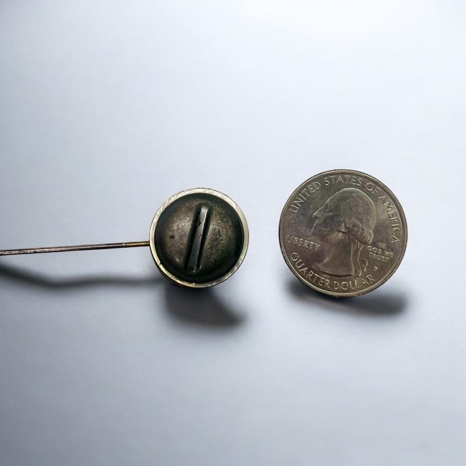 Other Victorian Stick Pin-Lapel Pin-Antique Metal-Brutalist-Steamp Size ONE SIZE - 5 Thumbnail