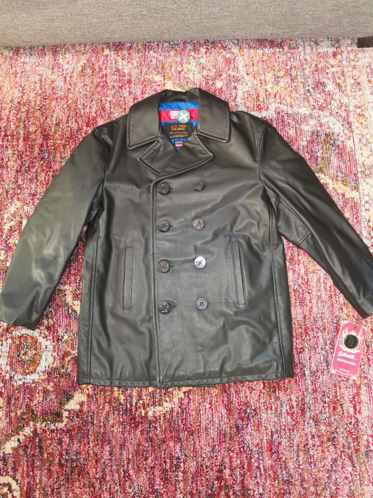 Supreme UNWORN* SUPREME®/JUNYA WATANABE CDG/SCHOTT®LEATHER PEACOAT Size US M / EU 48-50 / 2 - 4 Thumbnail