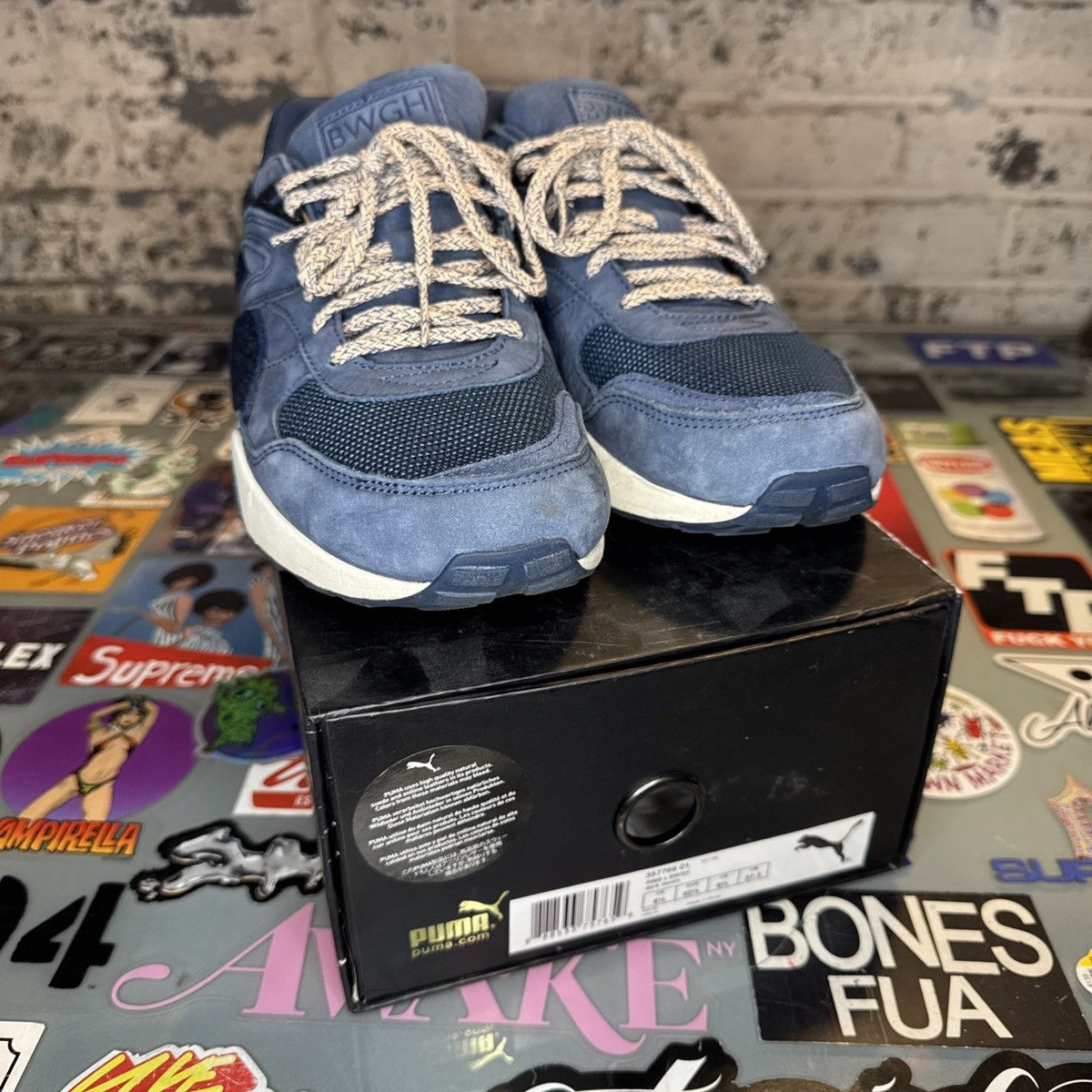 Puma Puma R698 X BWGH Brooklyn We Go Hard Dark Denim Sz 9.5 Size US 9.5 / EU 42-43 - 8 Thumbnail