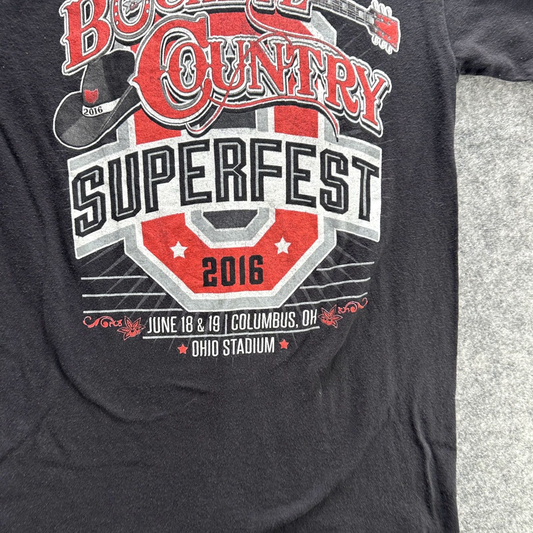 Vintage Buckeye Country Superfest Shirt Mens Small Black 2016 Ohio Stadium Concert Tee Size US S / EU 44-46 / 1 - 5 Thumbnail