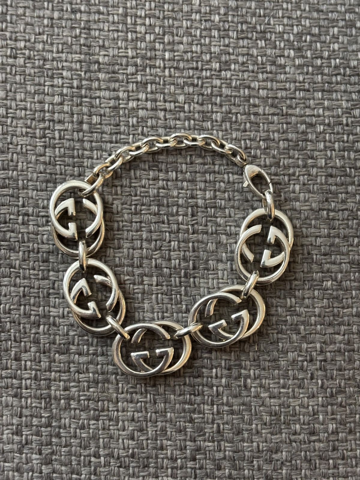 Gucci Gucci Interlocking GG 925 Sterling Silver Bracelet Size ONE SIZE - 1 Thumbnail
