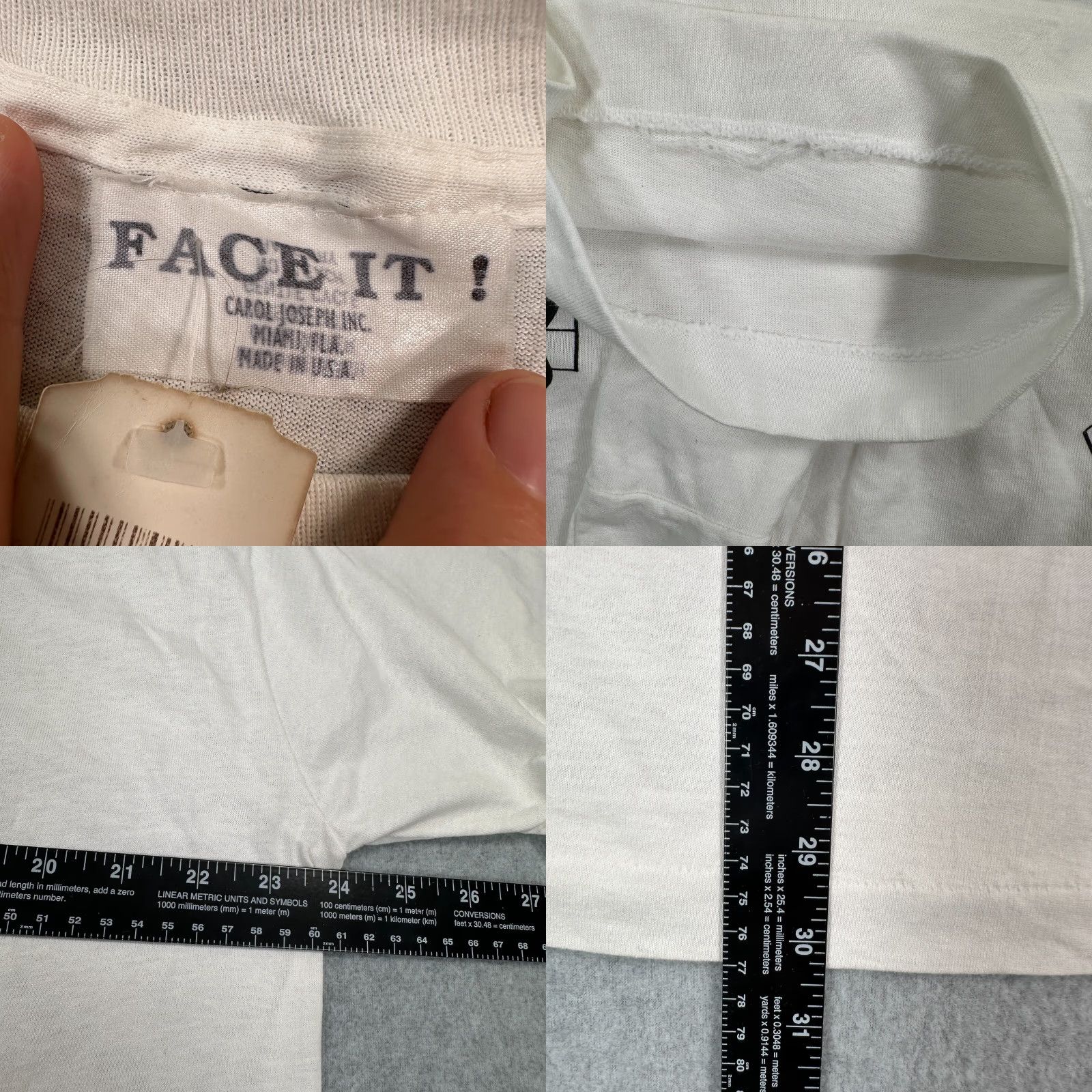 Vintage Face It T-Shirt White Women's One Size Graphic Print All That Jazz Carol Joseph Size ONE SIZE - 8 Thumbnail