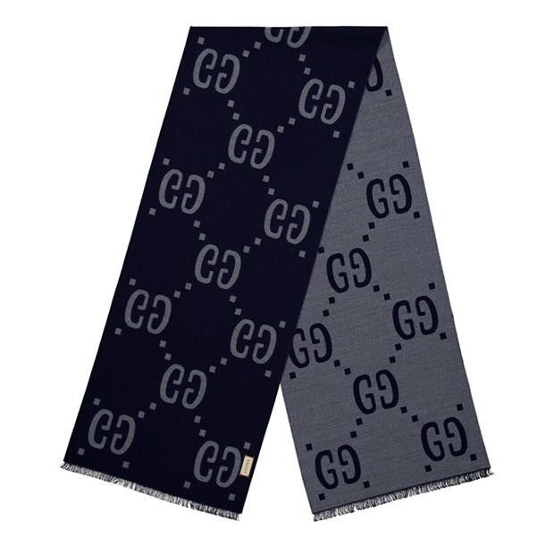 Gucci GUCCI Men'S Jacquard Wool Gg Scarf Size ONE SIZE - 1 Thumbnail