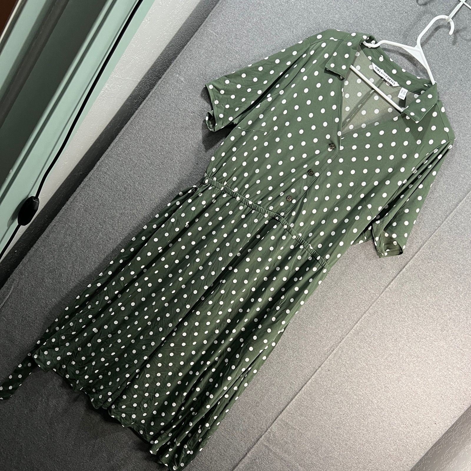 Other Girl With Curves Regular Collared Knit Midi Shirt Dress Size XL / US 12-14 / IT 48-50 - 1 Thumbnail