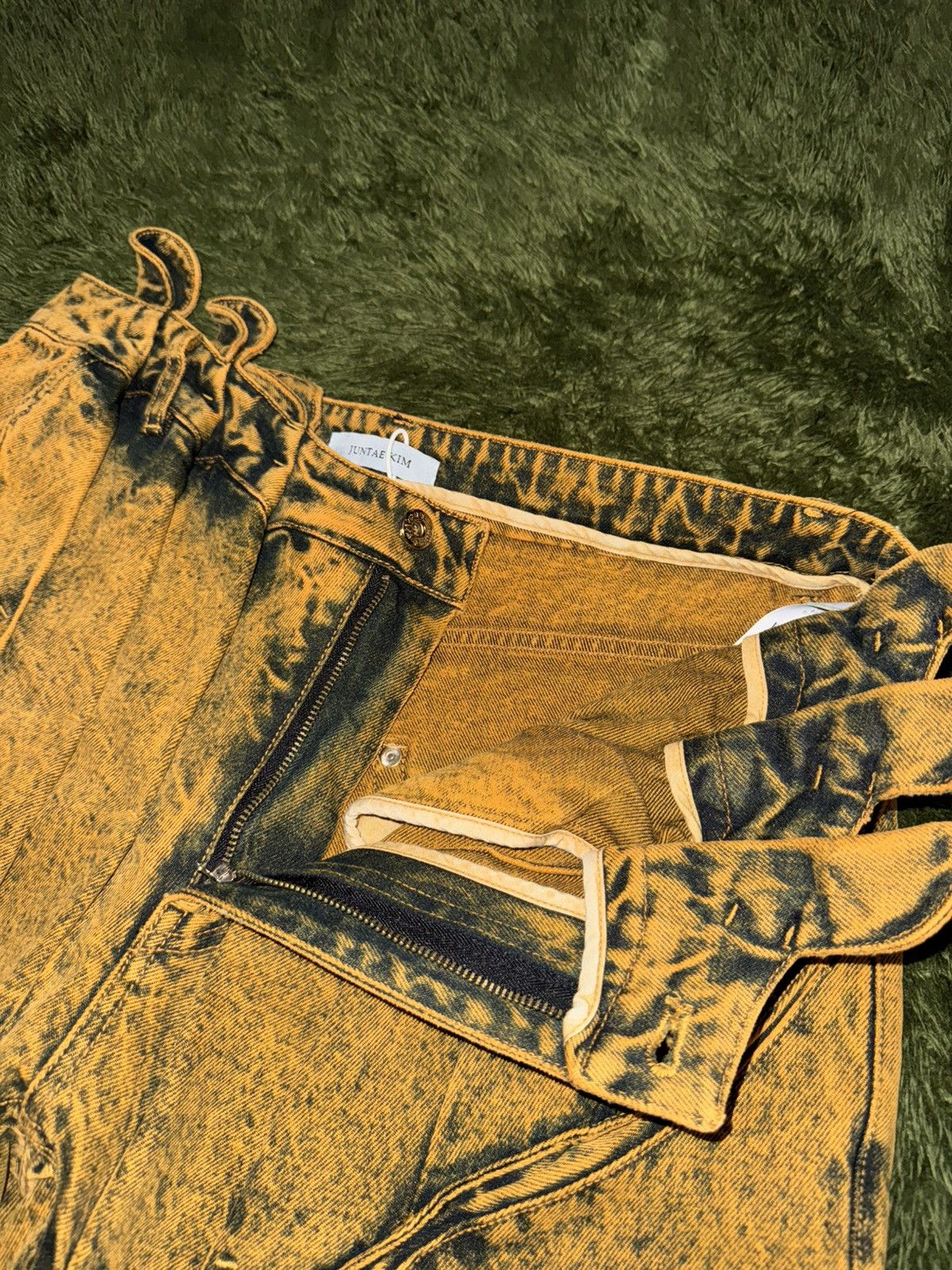Juntae Kim [L] Juntae Kim Gather Corset Washed washed Denim Pants Size US 32 / EU 48 - 3 Thumbnail