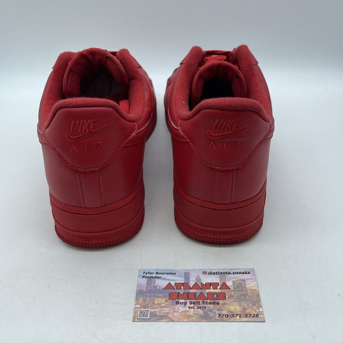 Nike Air Force 1 low triple red Size US 12 / EU 45 - 3 Thumbnail