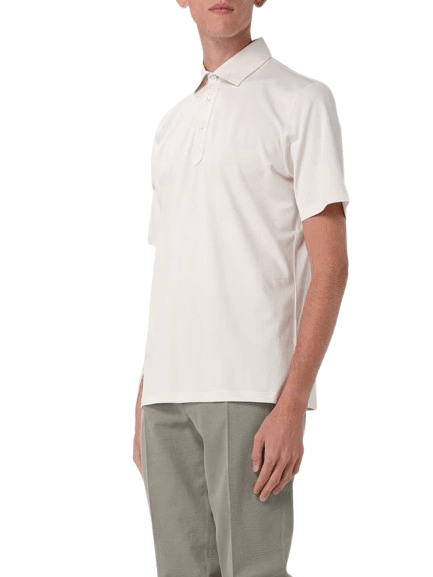 Brunello Cucinelli o1y0526 Polo Shirt in Cream Size US M / EU 48-50 / 2 - 2 Thumbnail