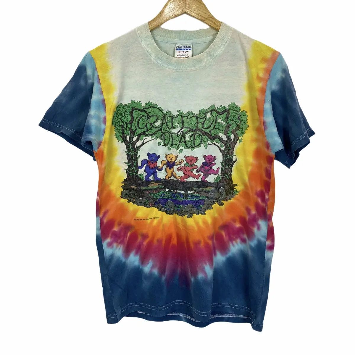 Vtg GRATEFUL DEAD 1997 Peace Tour Concert Tie Dye Tee Shirt