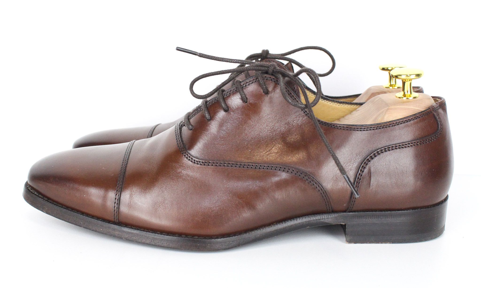 Suitsupply EU41.5 Brown Leather Laced Low-Top 72823 Size US 8.5 / EU 41-42 - 6 Thumbnail