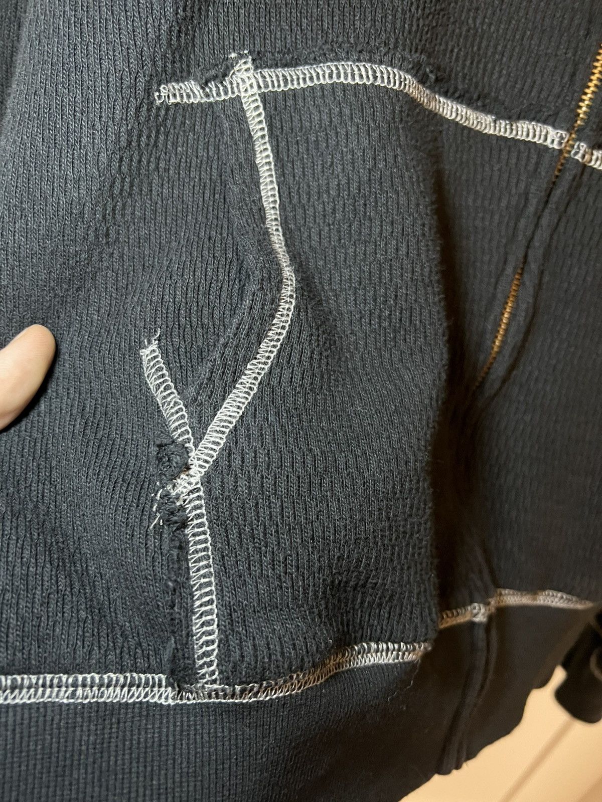Guess Vintage Guess Jeans knit wing patchwork zip-up hoodie Size US XL / EU 56 / 4 - 9 Thumbnail