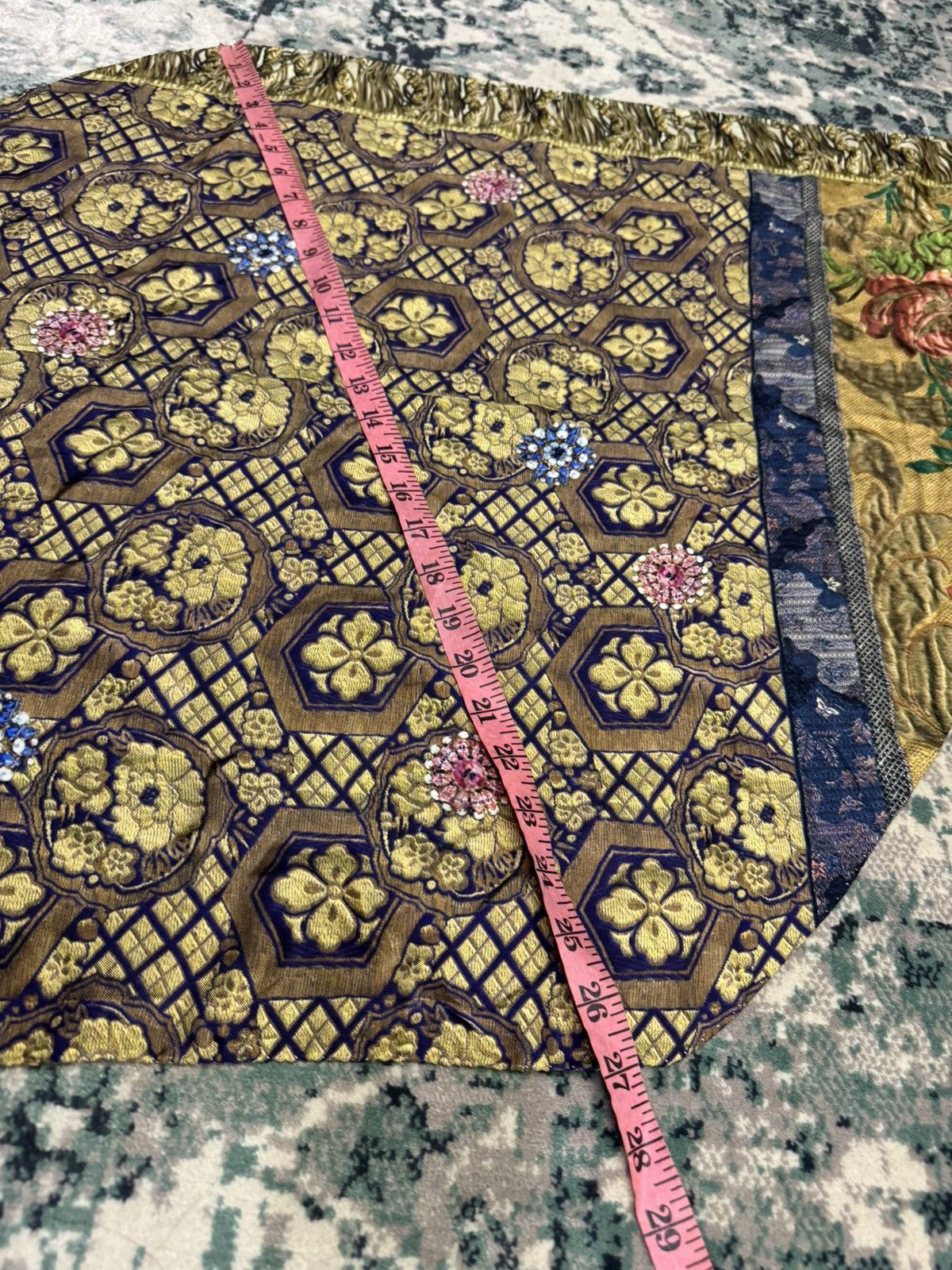 Pierre-Louis Mascia VINTAGE SILK SCARF FLORAL PATTERN AND RIBBON Size ONE SIZE - 7 Thumbnail