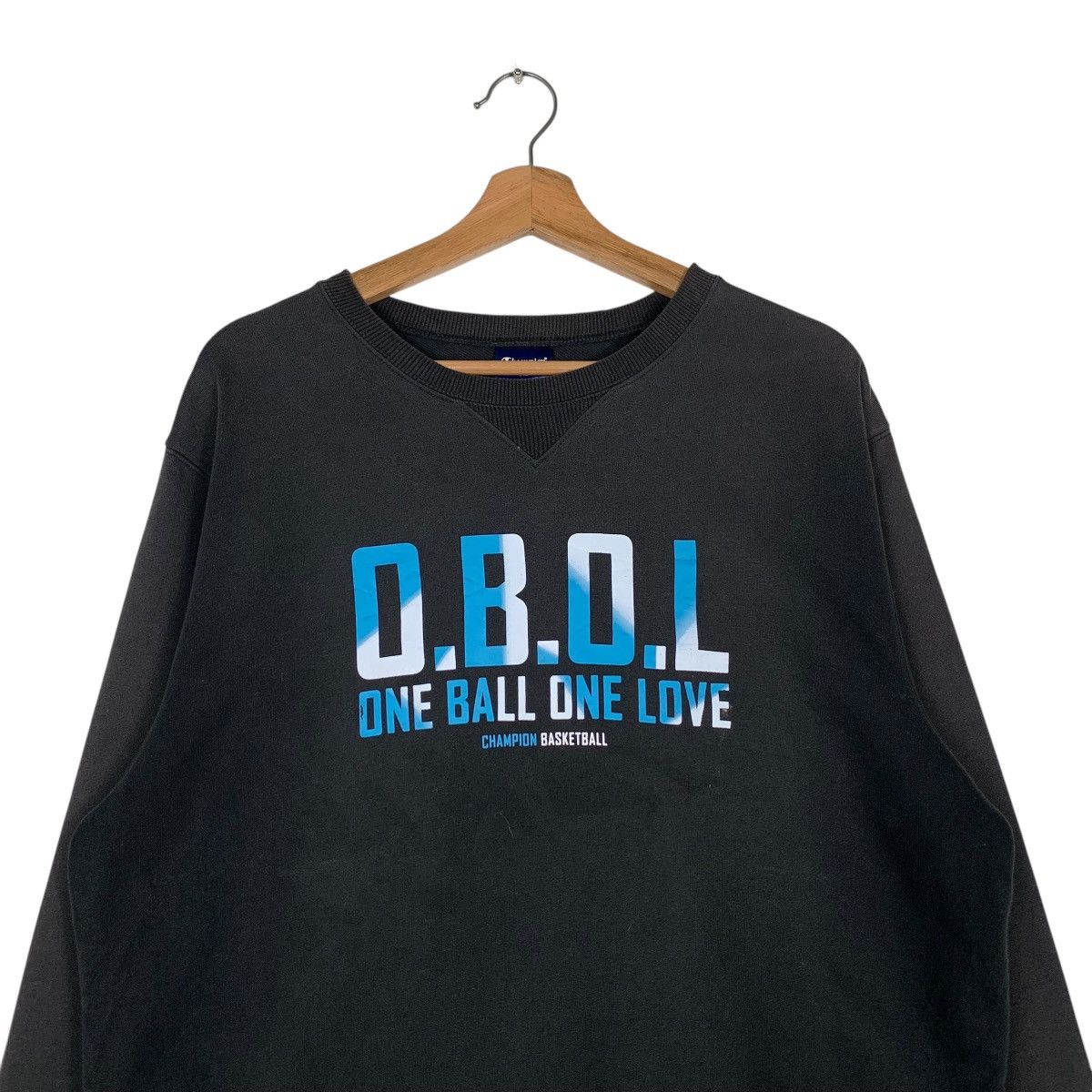 Champion CHAMPION OBOL Basketball Big Logo Sweatshirt #1442-C65 Size US XL / EU 56 / 4 - 2 Thumbnail