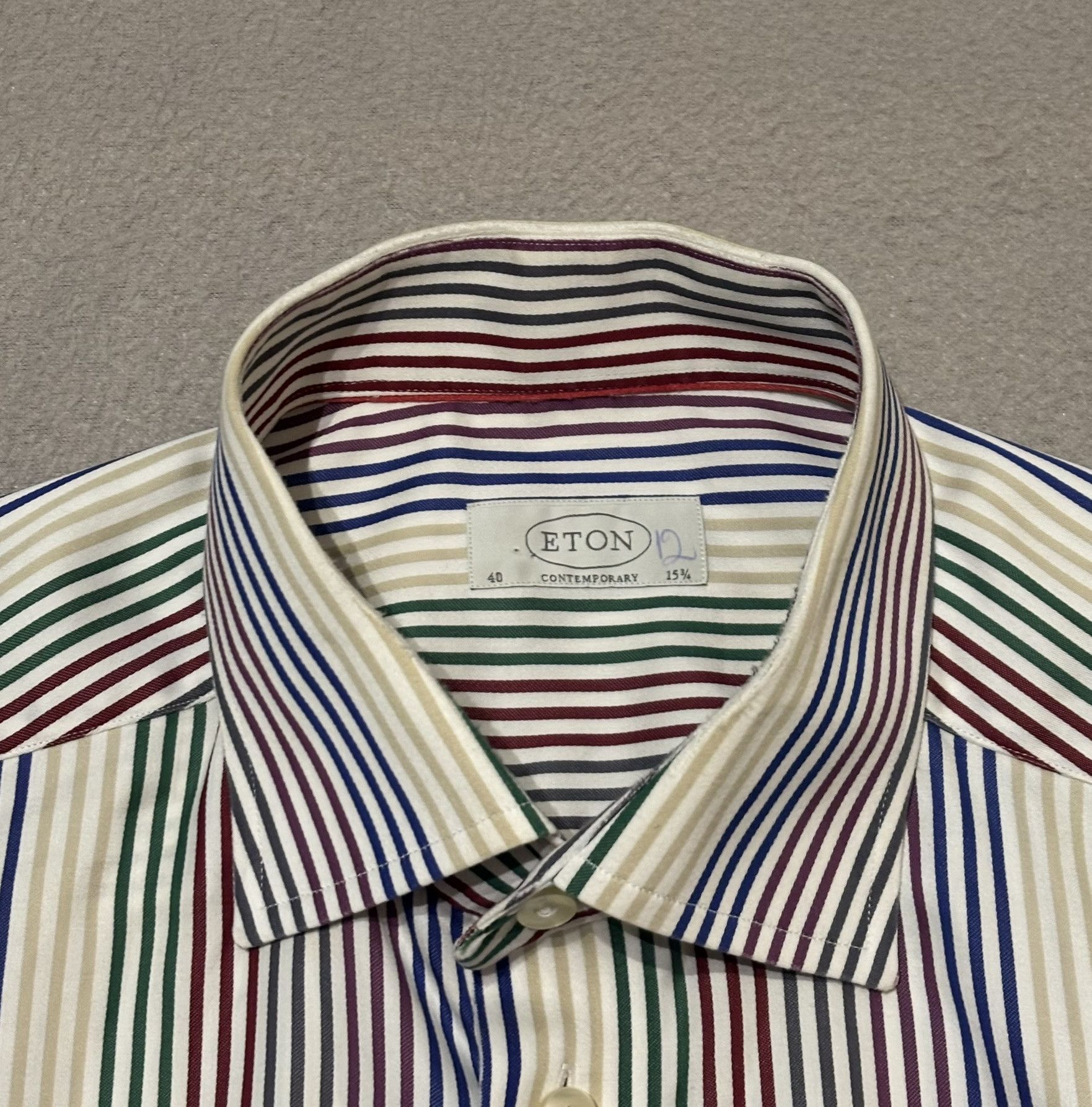 Eton Eton Contemporary Shirt Multicolor Stripes Size 40 Size US M / EU 48-50 / 2 - 12 Thumbnail