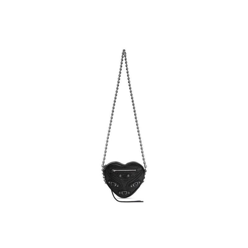 Balenciaga o1tr1nto0226 Size: OS / Le Cagole Heart Mini Bag in Black Size ONE SIZE - 1 Thumbnail