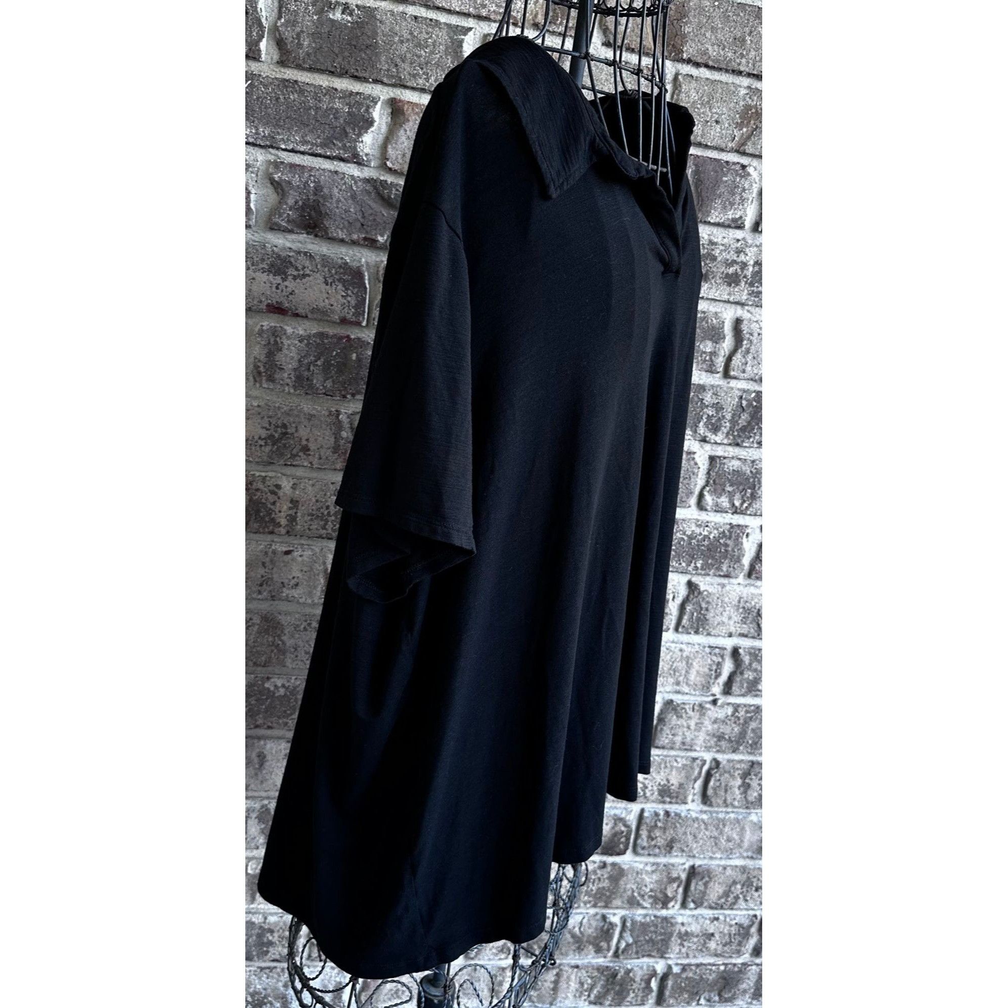 Designer J Jill Wearever Collection Top Womens 3X Black Pleaded Back Size 3XL / US 20-22 - 8 Thumbnail