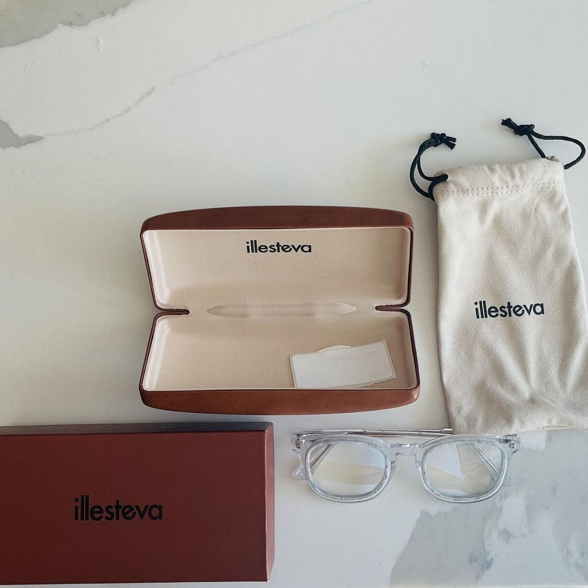 Illesteva Ilesteva Transparent Ace Glasses Size ONE SIZE - 1 Thumbnail