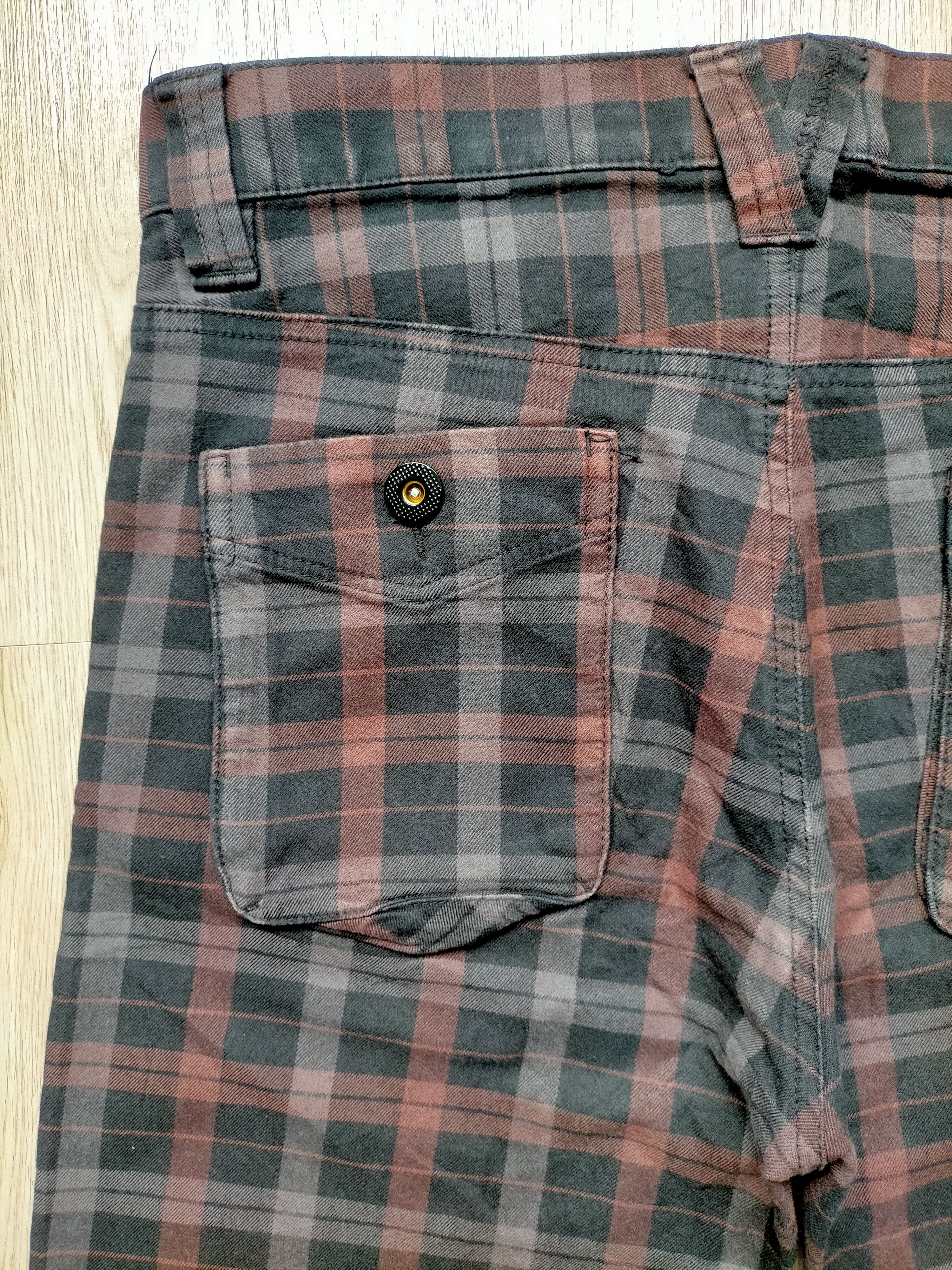 PPFM PPFM Curve Check Bondage Punk Style Pants Size US 34 / EU 50 - 9 Thumbnail