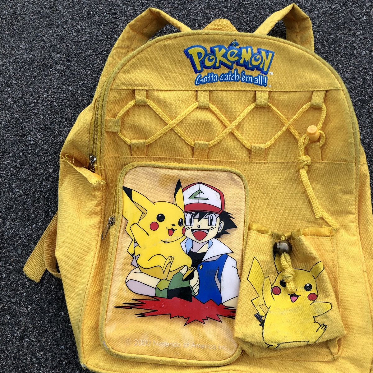 Nintendo Vintage 1999 Pokémon Pikachu & Ash Backpack 90s cartoon Size US XL / EU 56 / 4 - 8 Thumbnail