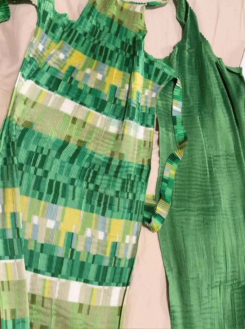 Other Issey Miyake/三宅一生 Green lace-up dress Size M / US 6-8 / IT 42-44 - 9 Thumbnail