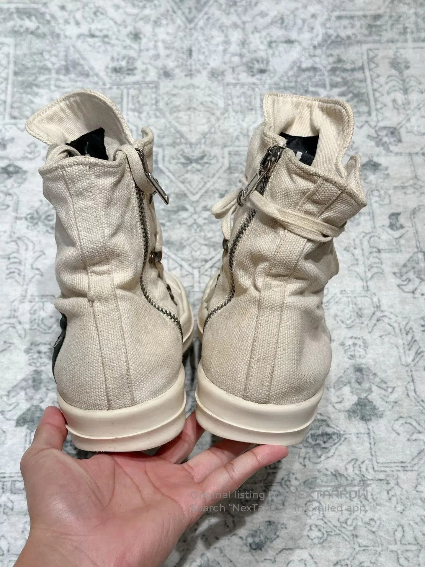 Rick Owens Rick Owens Canvas High-Top Sneakers. Size US 9 / EU 42 - 6 Thumbnail