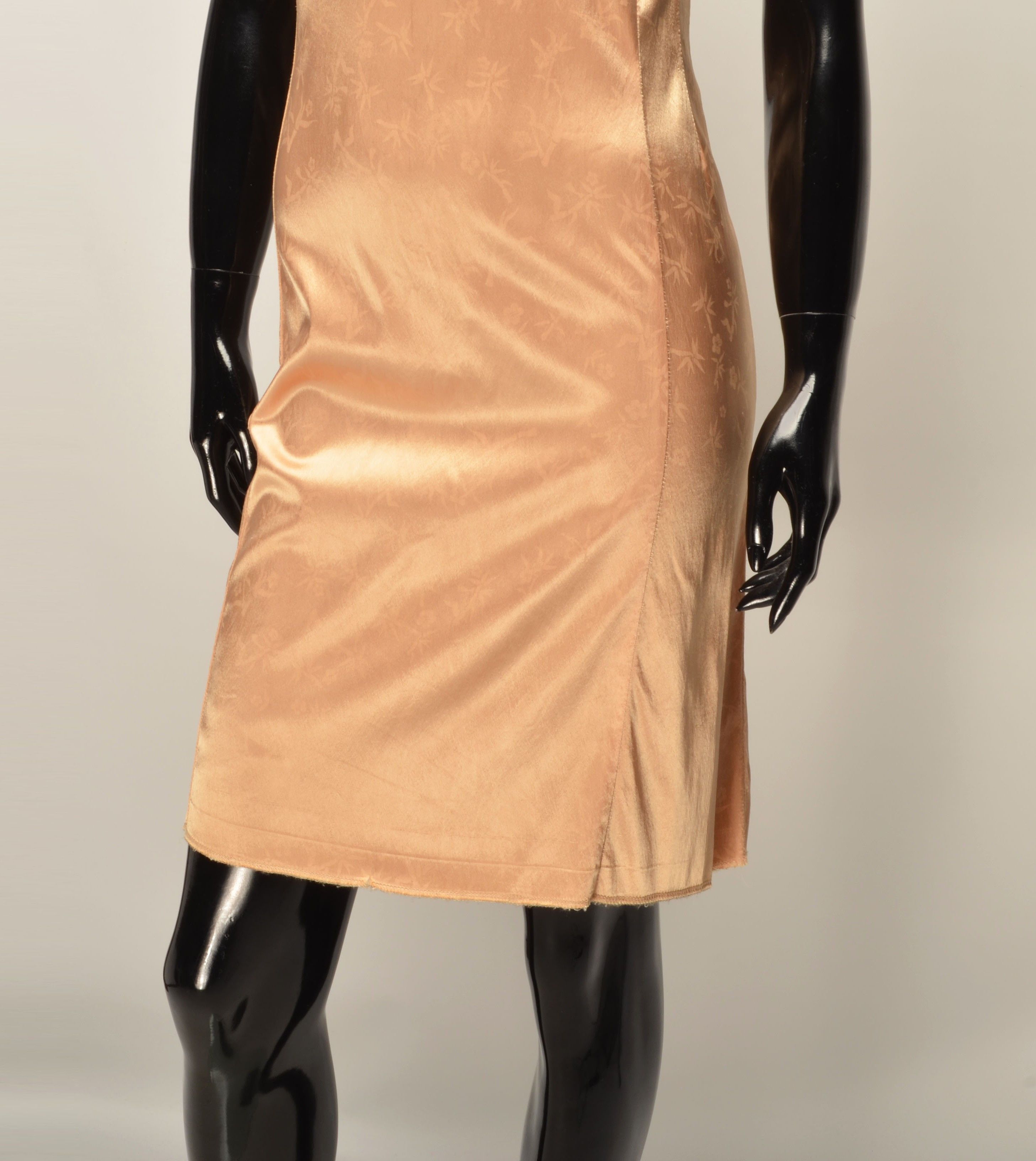 Miss Sixty Vintage Miss Sixty 90's Floral Gold Mini Bodycon Dress Size S / US 4 / IT 40 - 3 Thumbnail