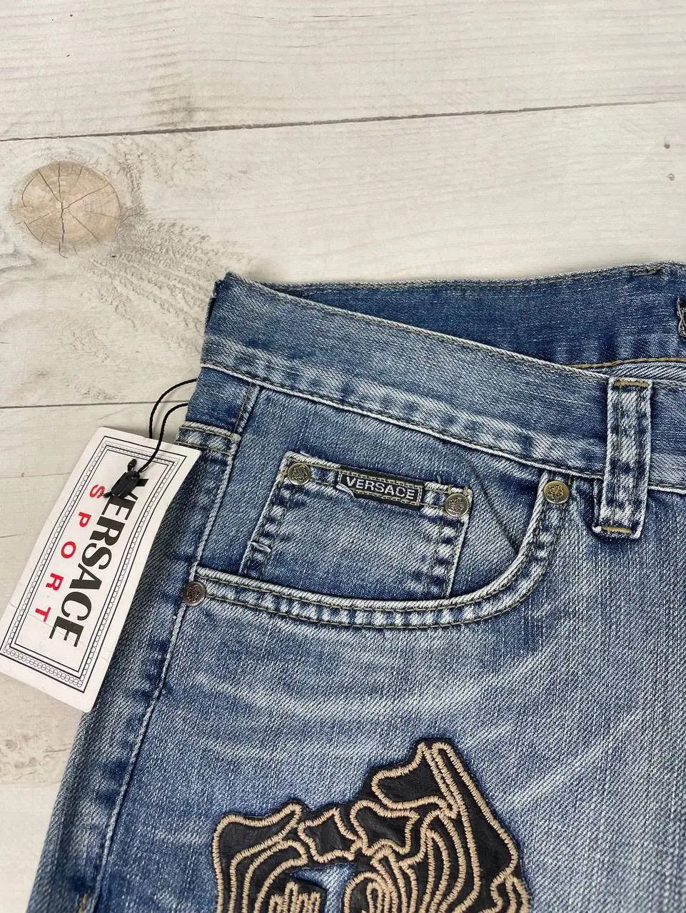 Versace NEW Vintage Versace Classic V2 Big Logo Baggy Jeans 90s Size US 32 / EU 48 - 7 Thumbnail