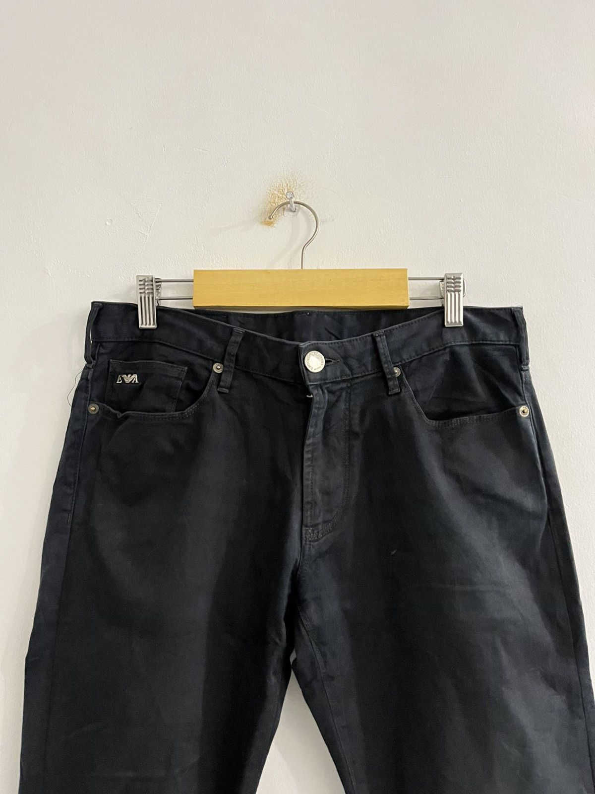 Emporio Armani Emporio Armani - Black Skinny Fit Pants 31 Size US 31 - 2 Thumbnail